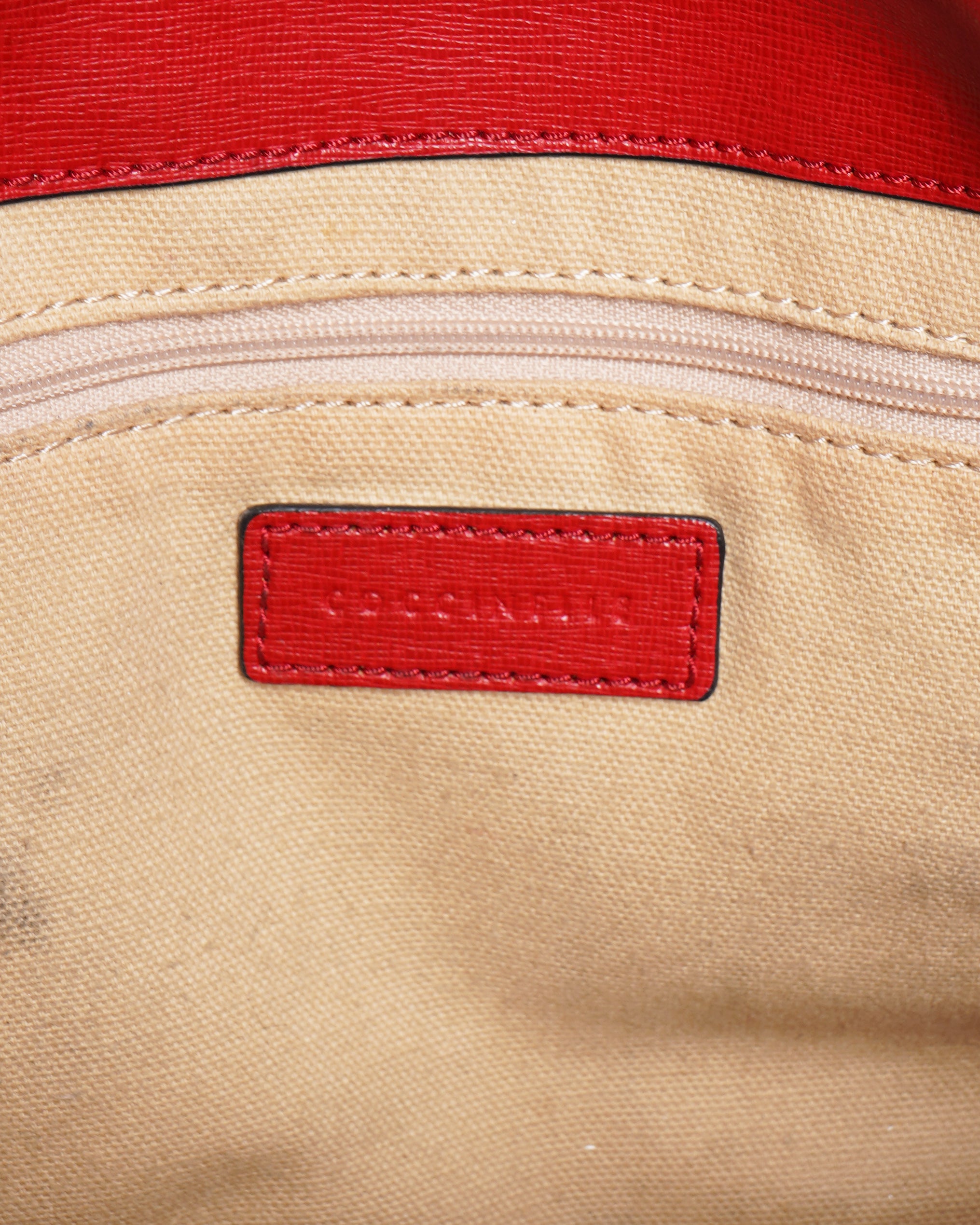 Coccinelle Red Leather Shoulder Bag