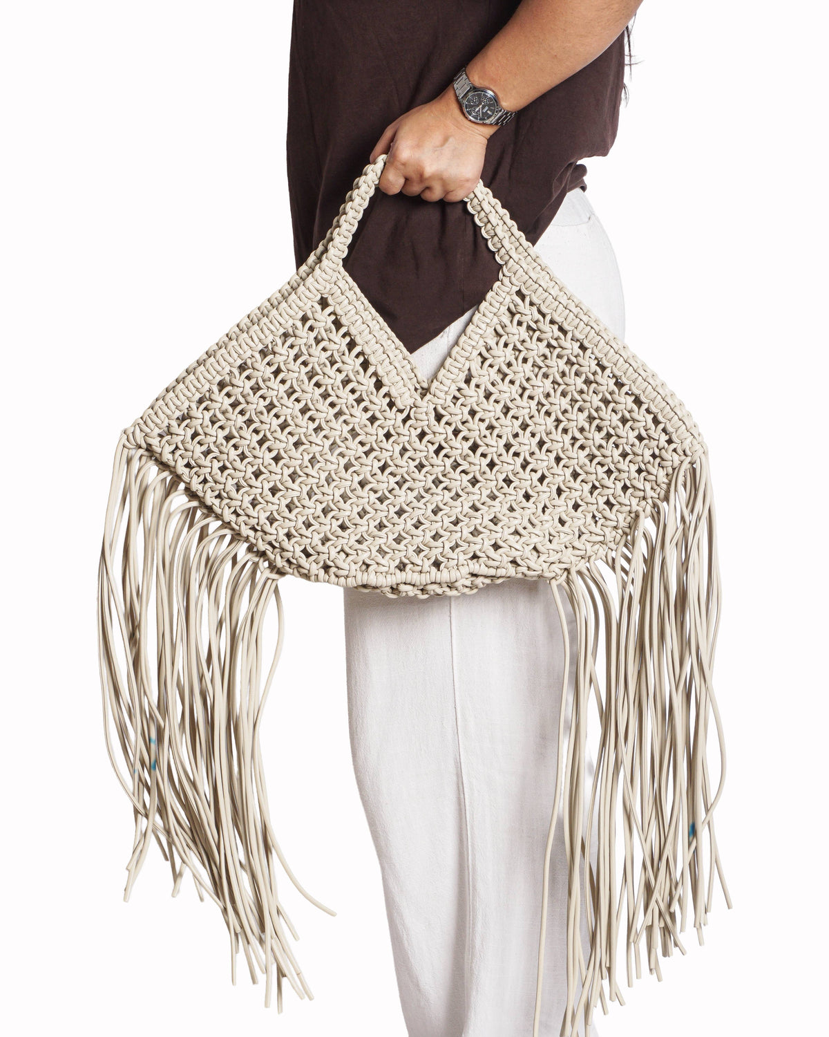 Yuzefi Small Woven Leather Basket Bag