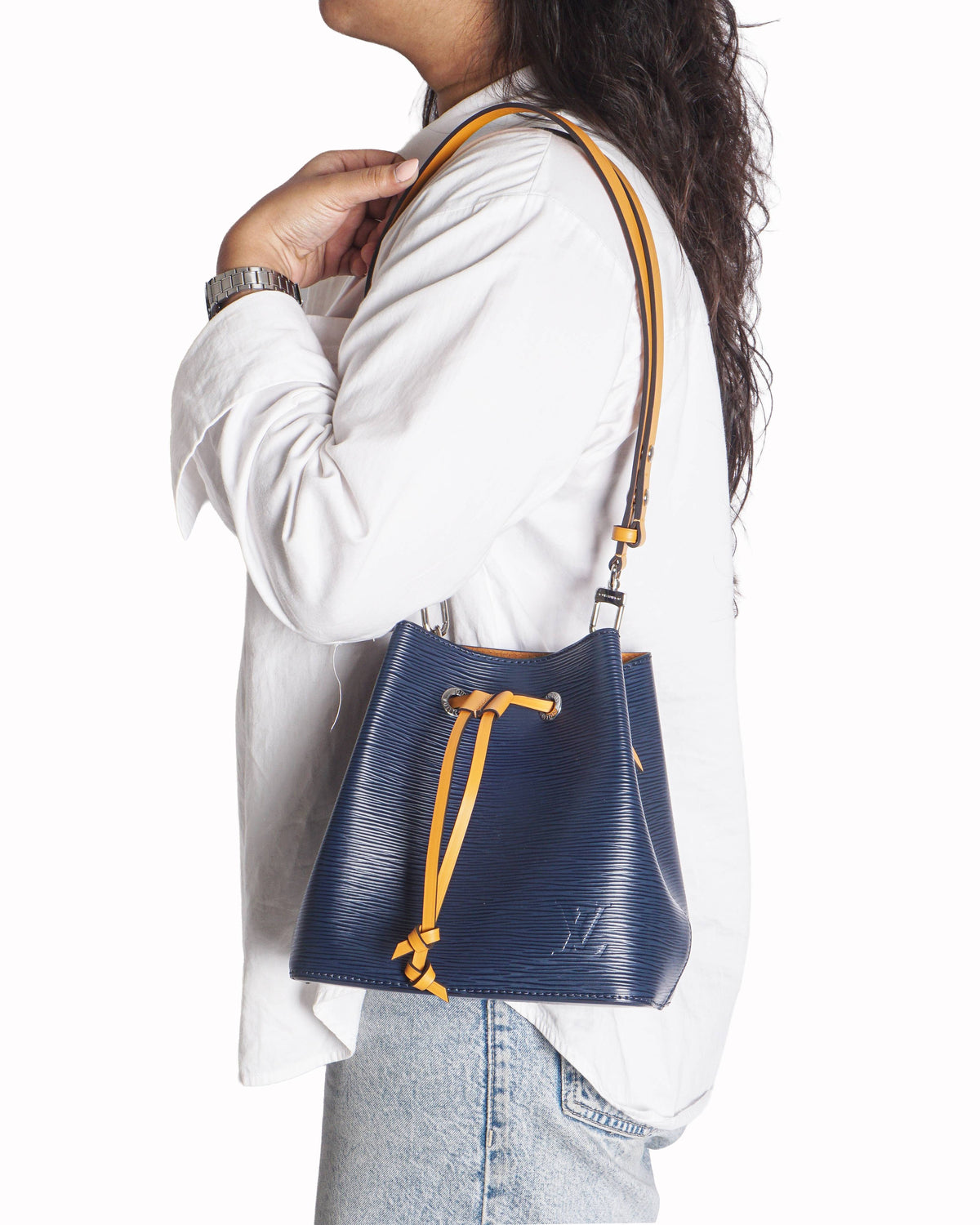 Louis Vuitton Indigo & Safran Yellow NéoNoé Epi Leather Bag