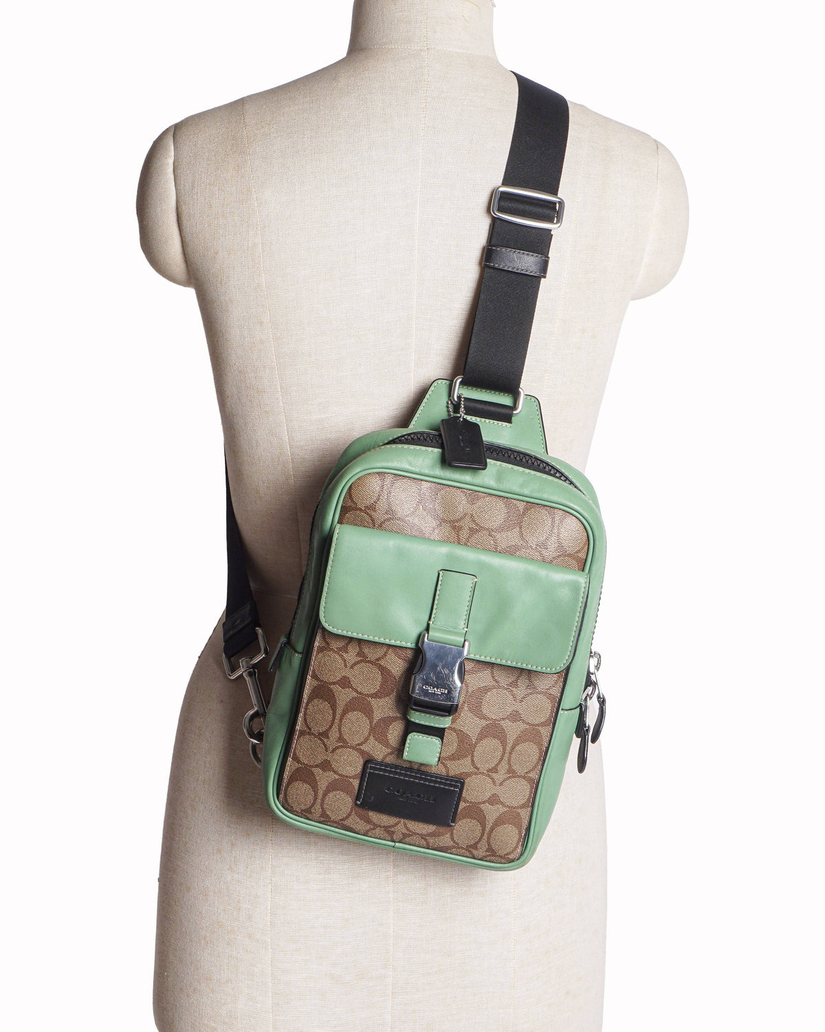 Coach Track Pack In Colorblock Signature Canvas