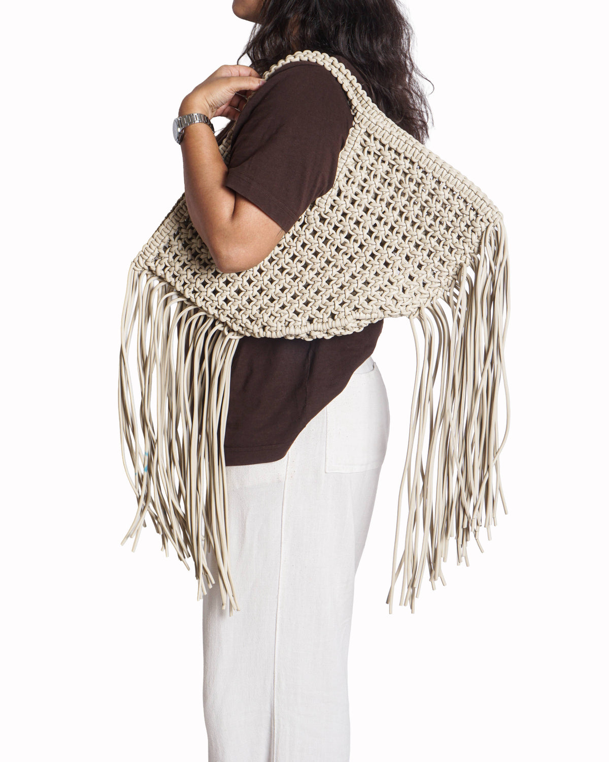 Yuzefi Small Woven Leather Basket Bag