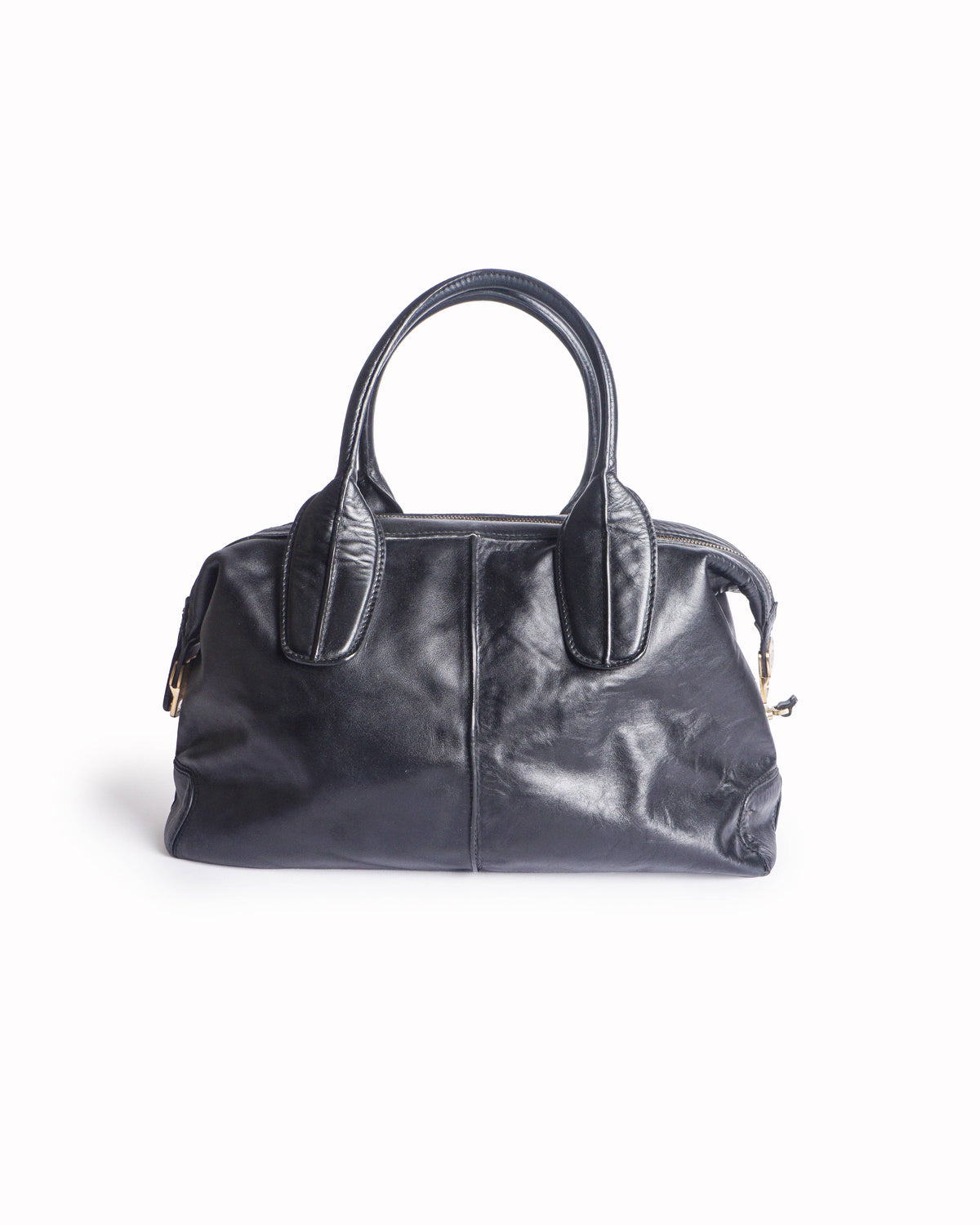 Tod's Black Supple Leather D-Styling Satchel Bag