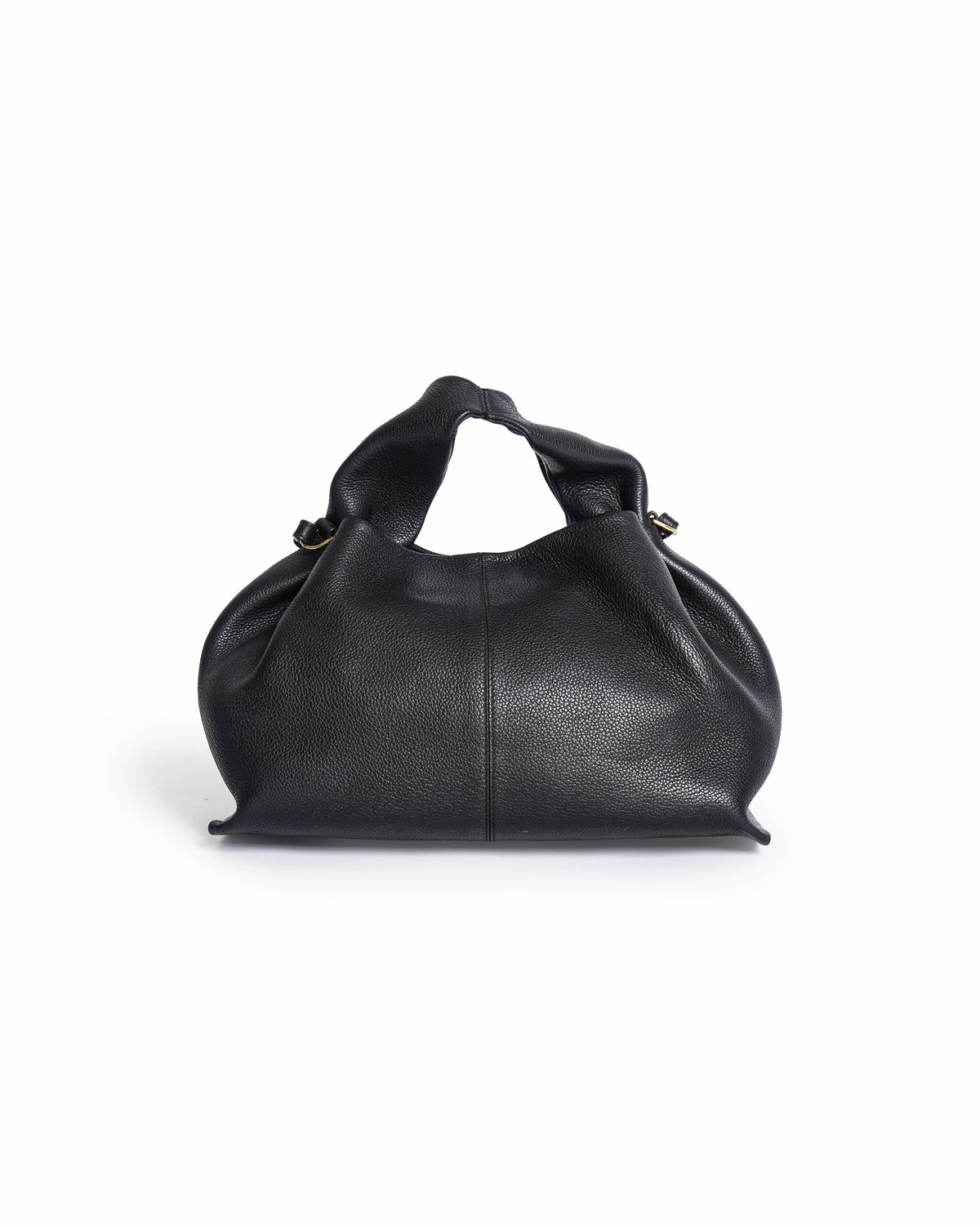 Polène Numéro Neuf Pebbled Black Leather Shoulder Bag