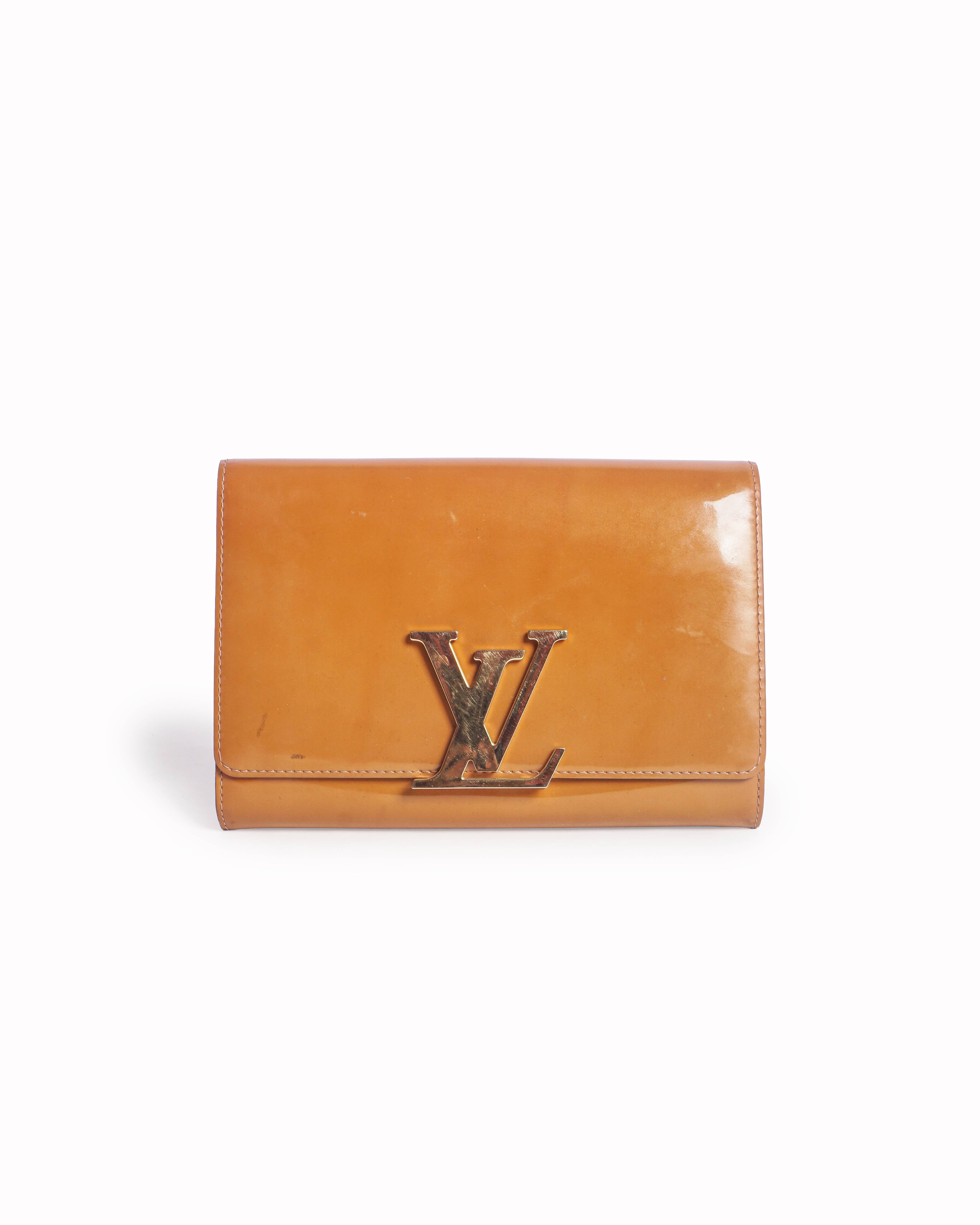 Louis Vuitton Orange Sunset Vernis Sobe Clutch Bag