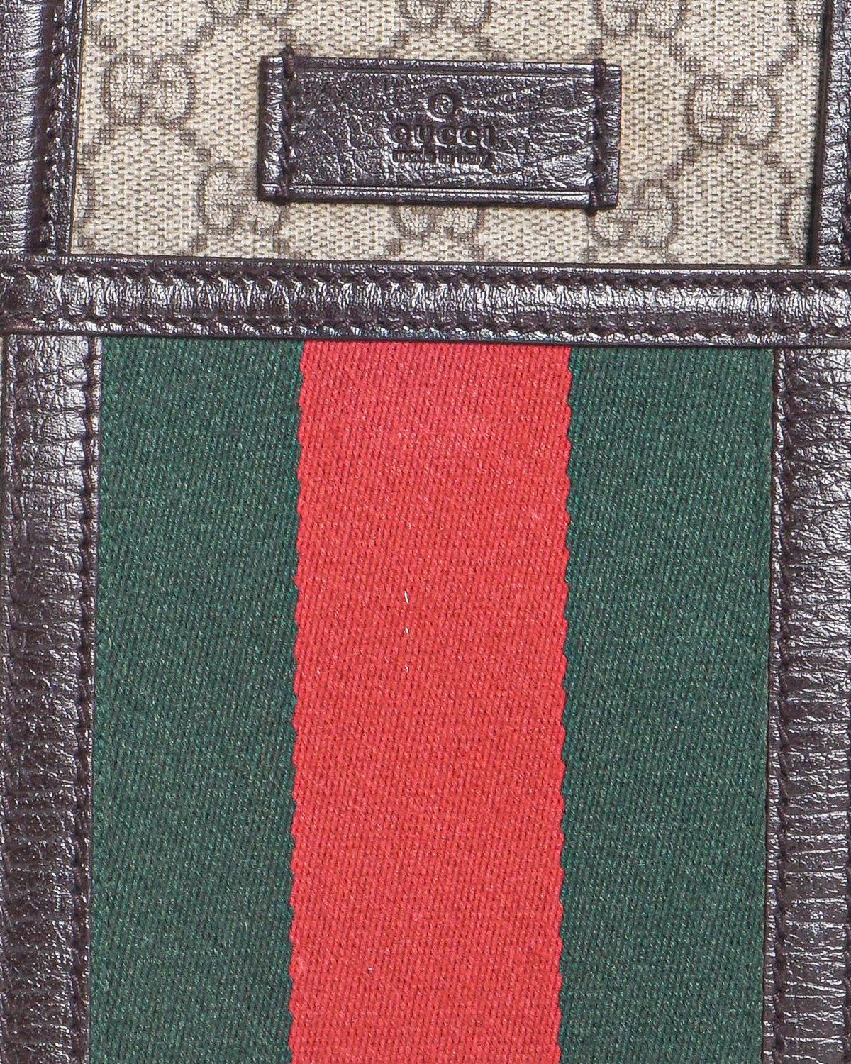 Gucci GG Supreme Canvas & Web Stripe Briefcase