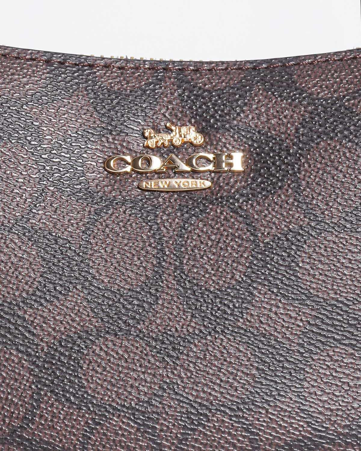 Coach Signature Canvas Teri Shoulder Bag Brown