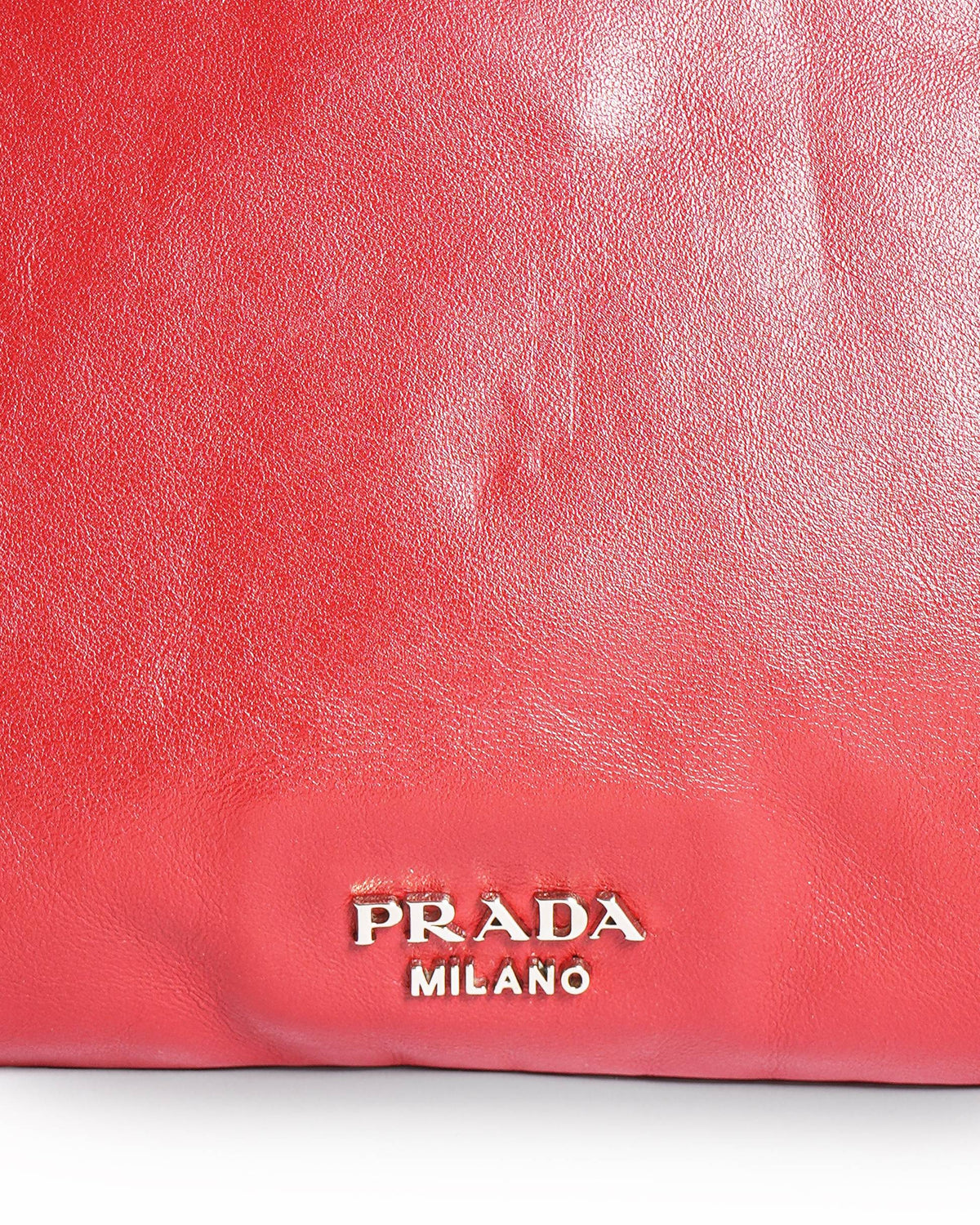 Prada Re-edition Leather Shoulder Bag In Red