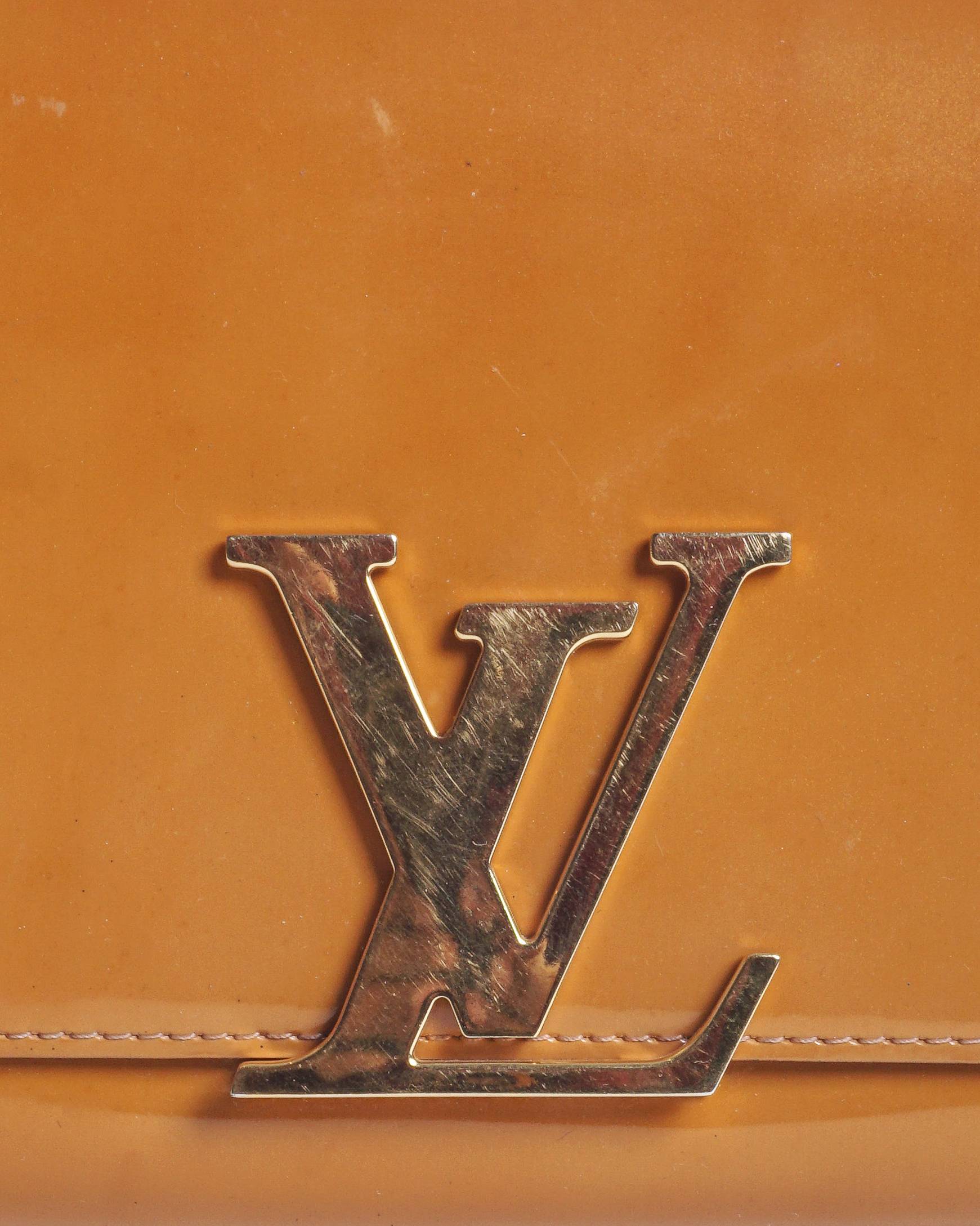 Louis Vuitton Orange Sunset Vernis Sobe Clutch Bag