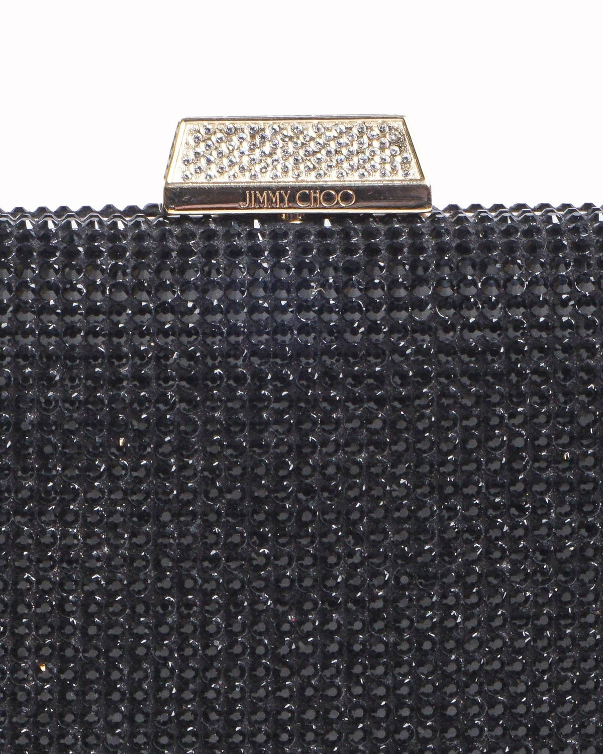 Jimmy Choo Black Crystal Rhinestone Minaudière Clutch
