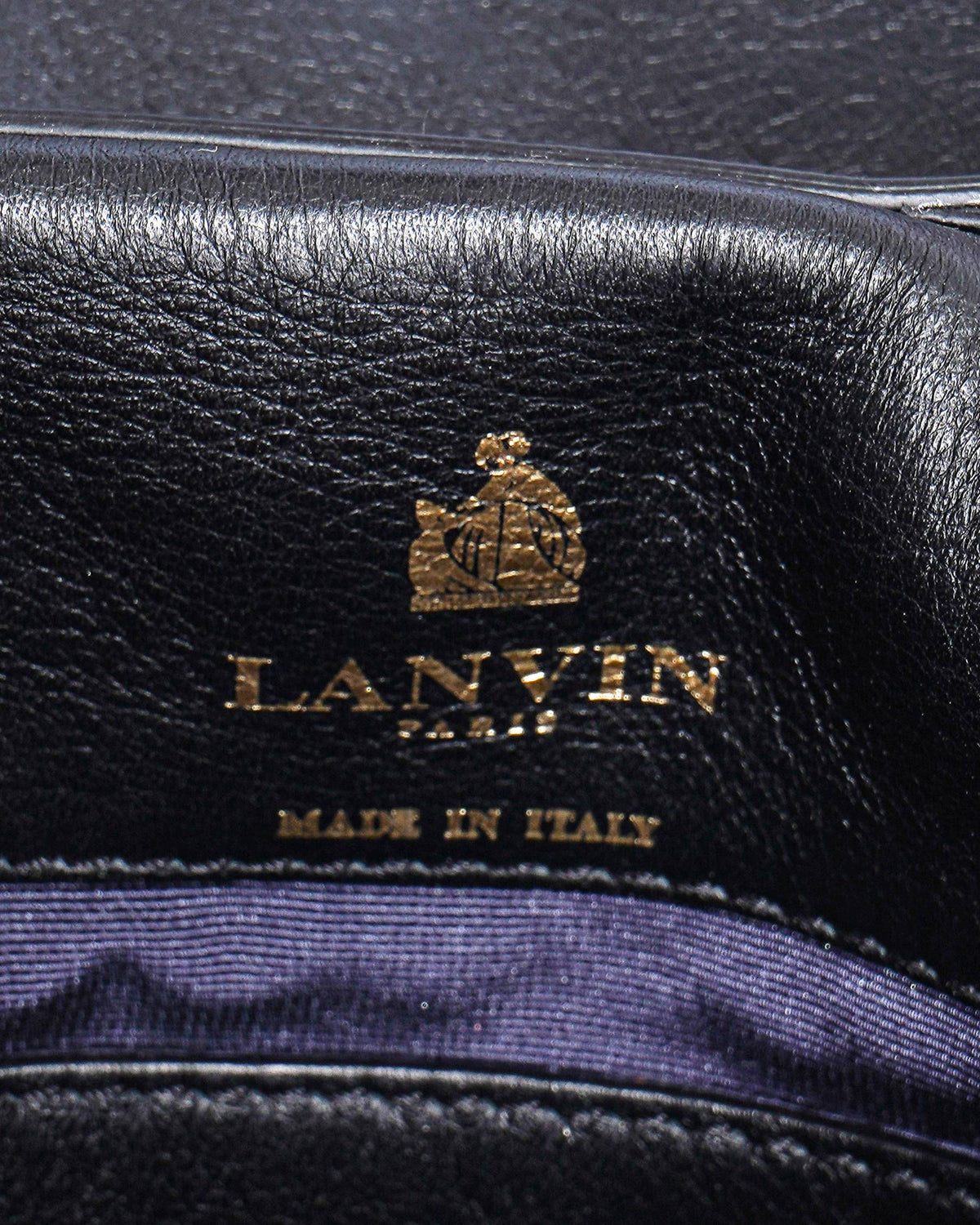 Lanvin Orange Python Leather Crossbody Bag
