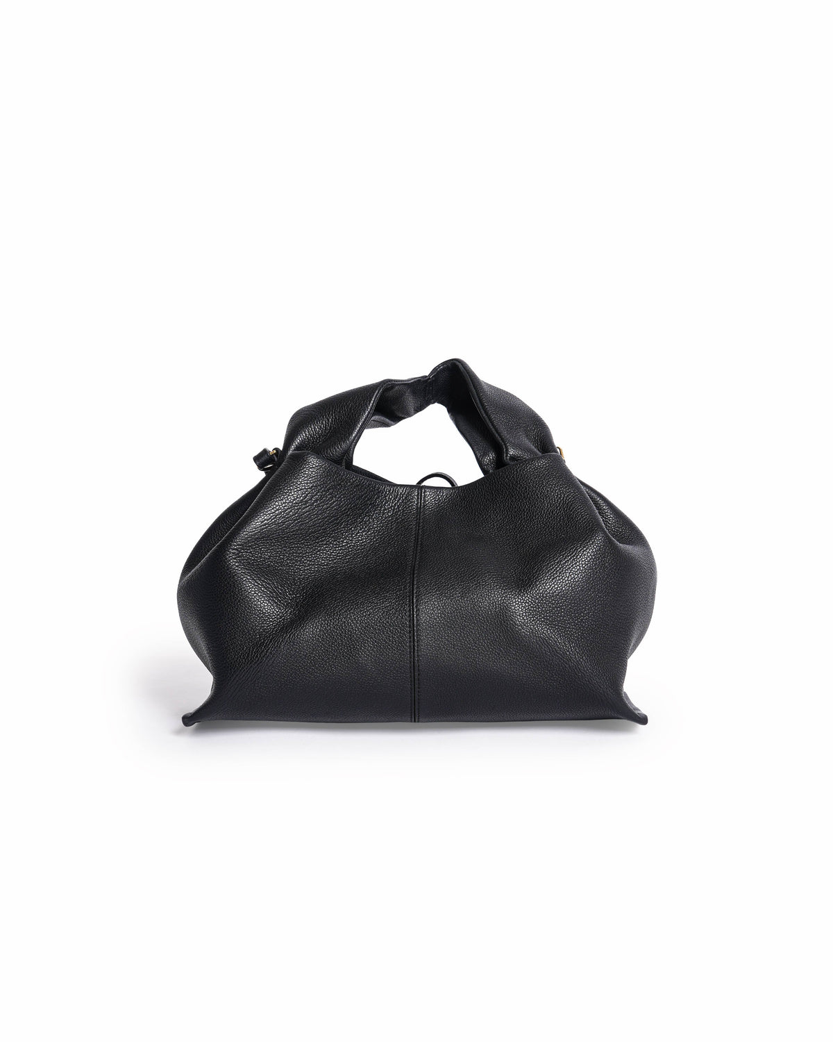 Polène Numéro Neuf Pebbled Black Leather Shoulder Bag