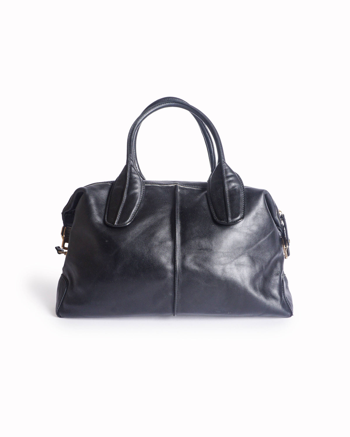 Tod's Black Supple Leather D-Styling Satchel Bag