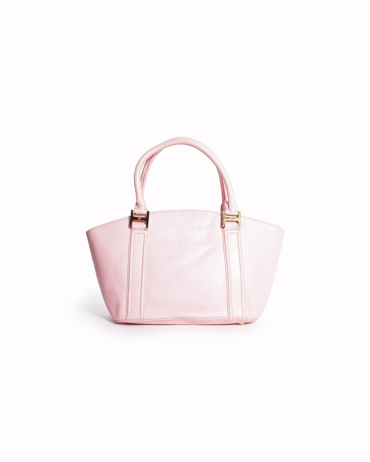 MCM pink leather zip tote bag