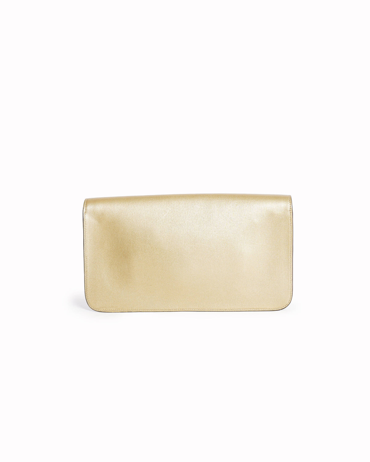 Gucci Metallic Beige Leather Horse Bit Detail Clutch