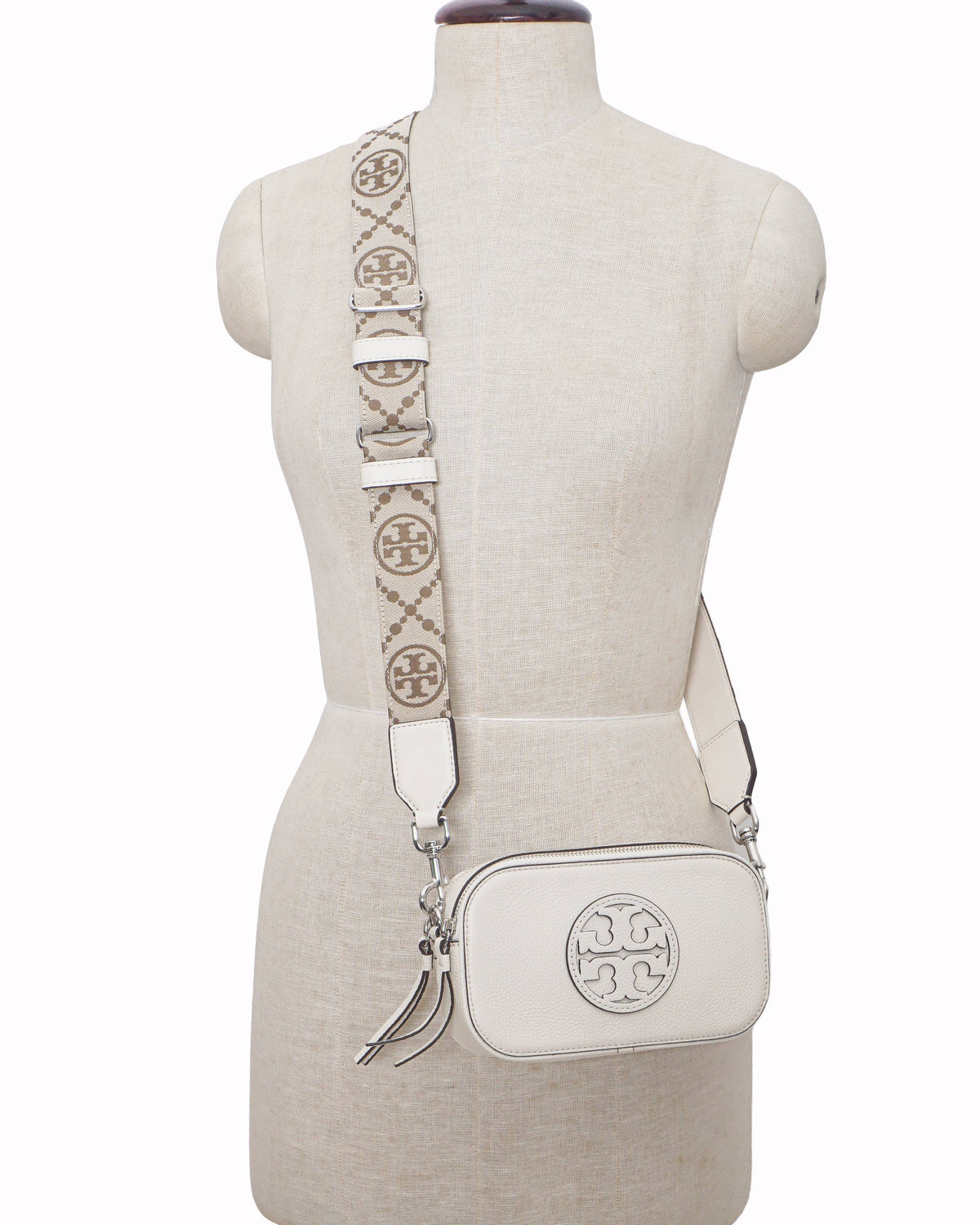 Tory Burch White Miller Mini Camera Bag