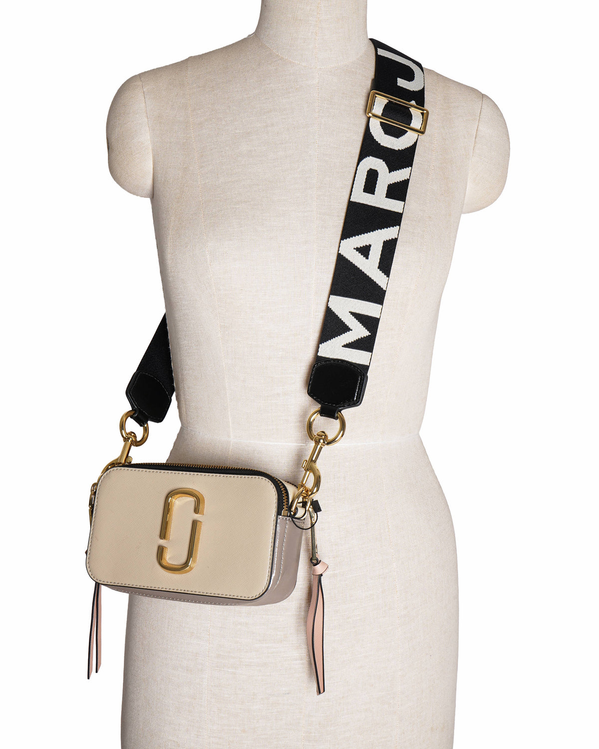 New The Marc Jacobs snapshot crossbody bag in beige