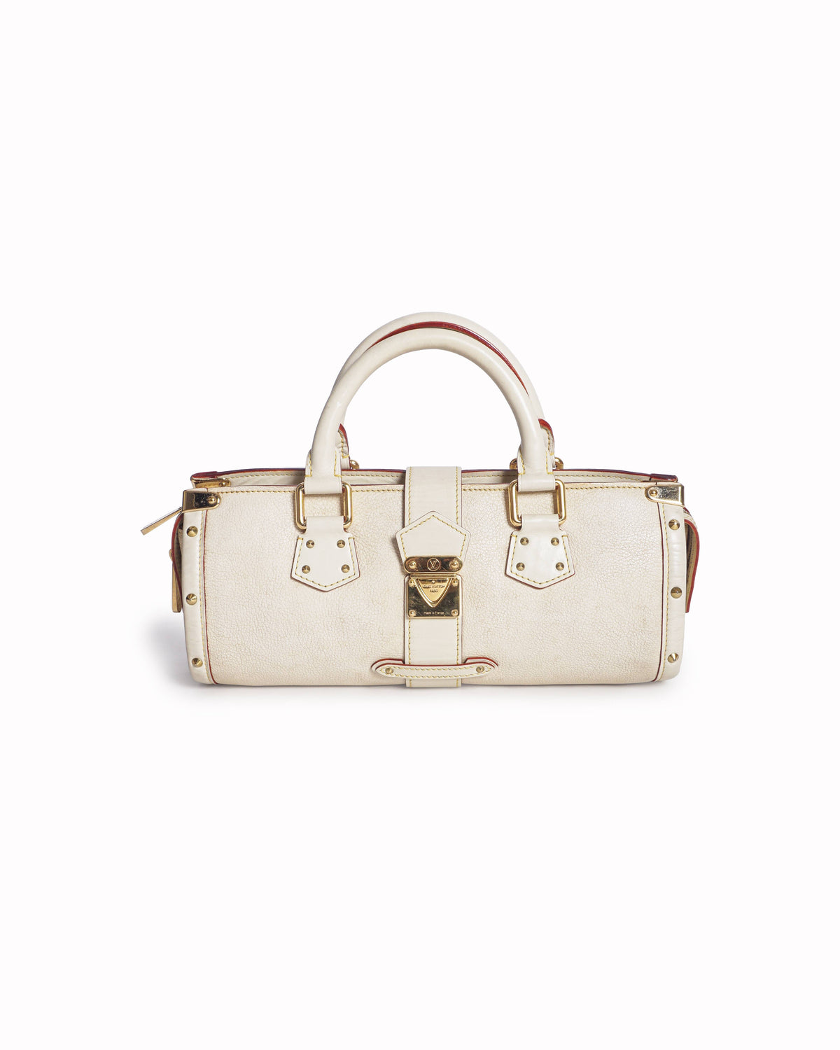 Louis Vuitton White Suhali Goatskin Leather Bag