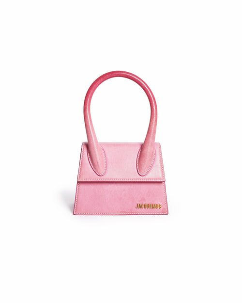 Jacquemus Le Chiquito Noeud Medium Leather Top Handle Bag in Pink