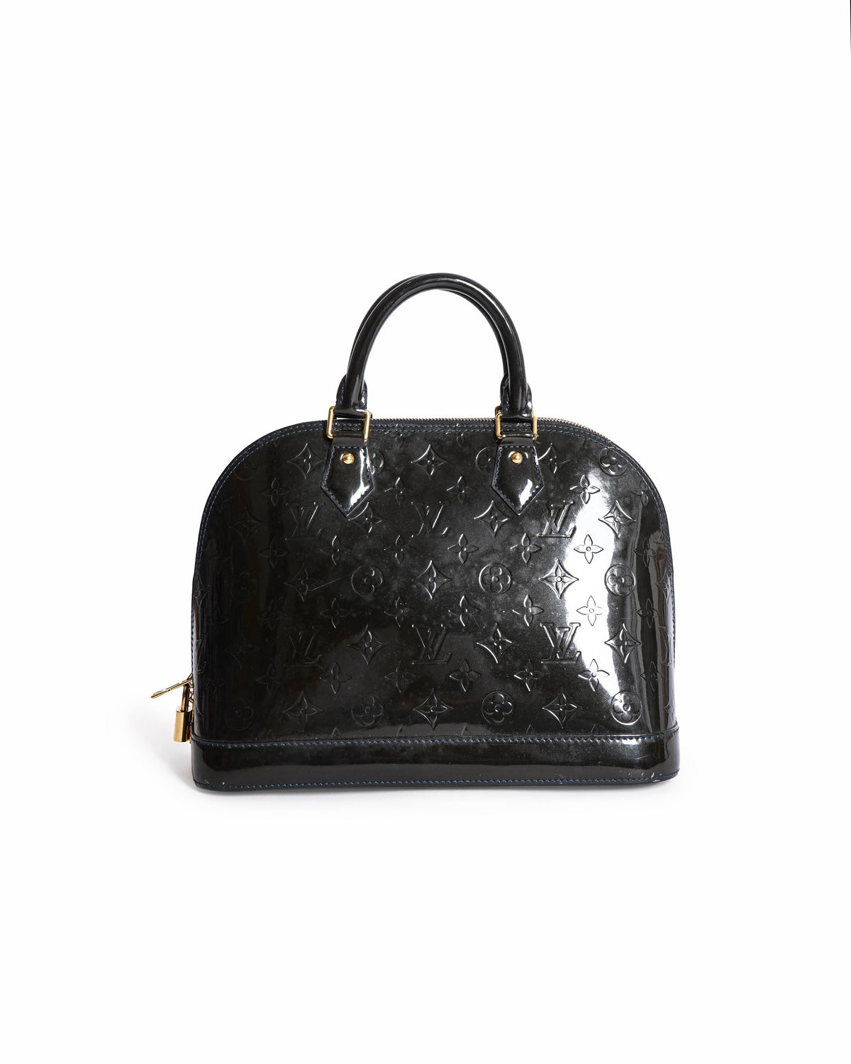 Louis Vuitton Alma PM Handbag Black Monogram Vernis