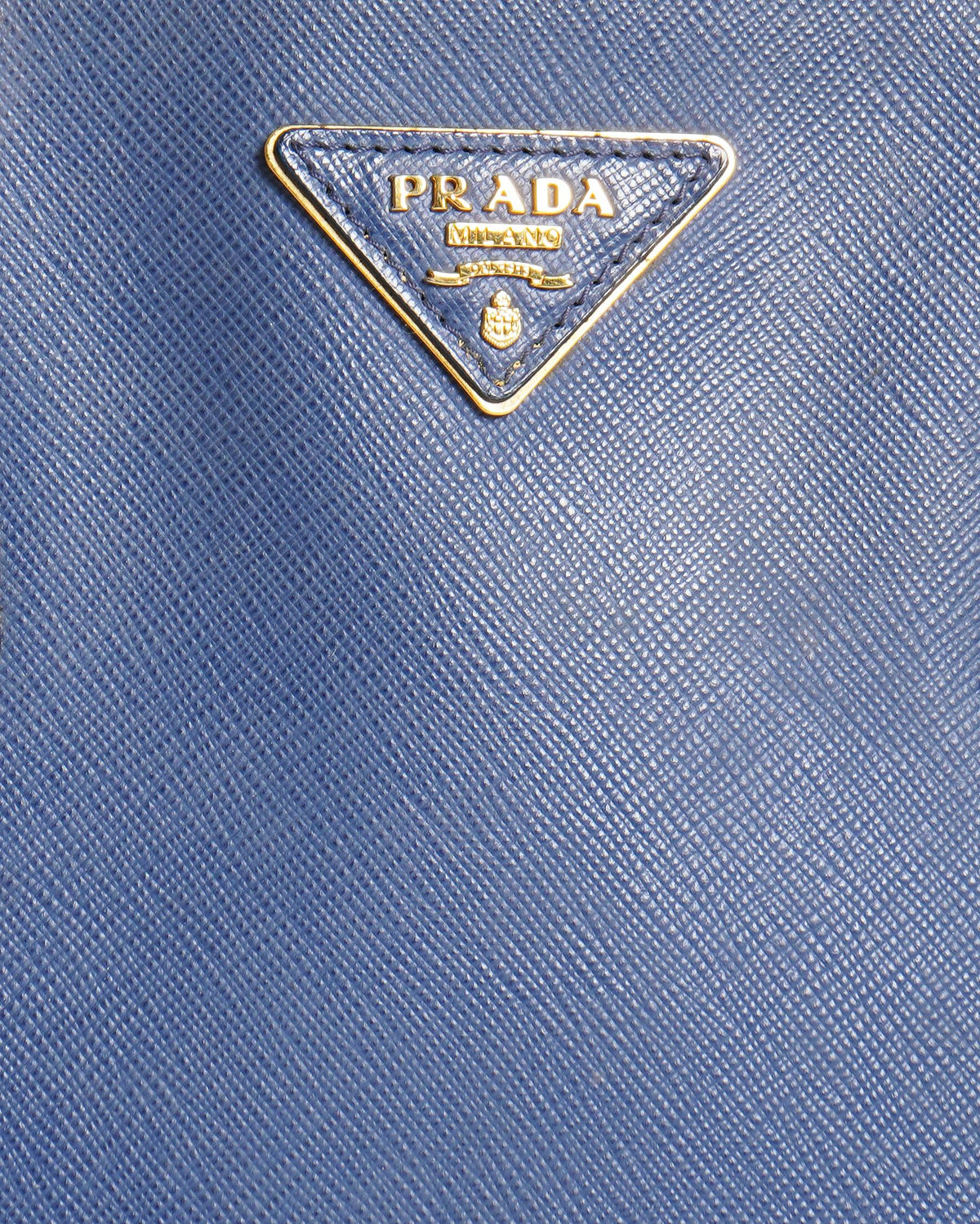 Prada 
Blue Saffiano Leather Lux Tote