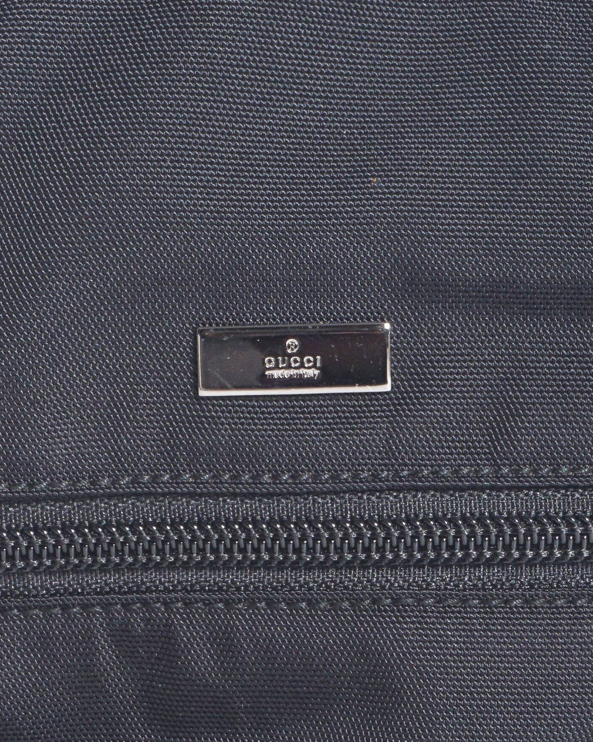 Gucci Black Nylon Mini Drawstring Bucket Handbag