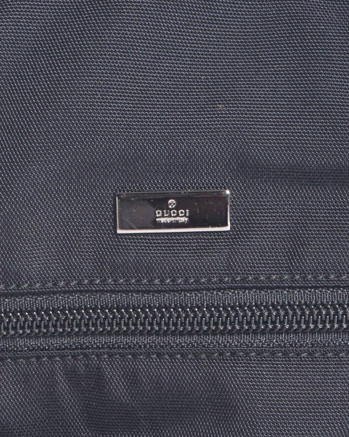 Gucci Black Nylon Mini Drawstring Bucket Handbag
