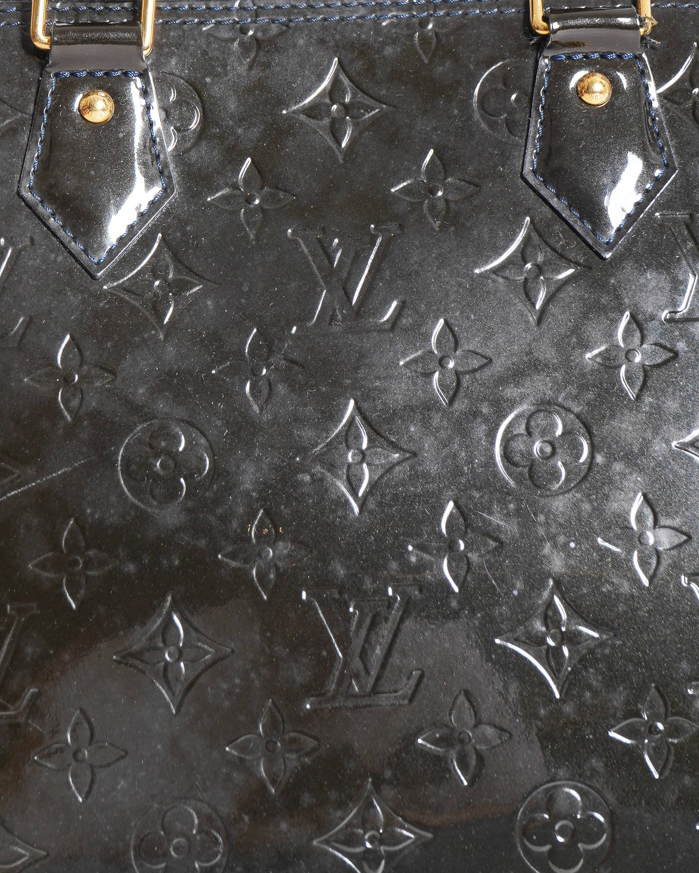 Louis Vuitton Alma PM Handbag Black Monogram Vernis