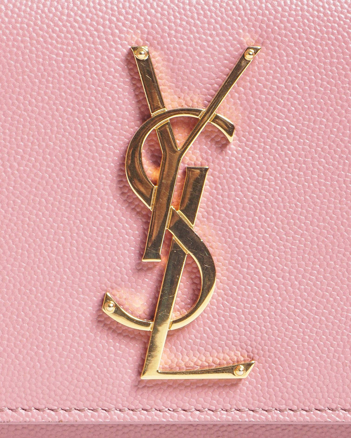 Saint Laurent Small Pink Grain de Poudre Kate Crossbody Bag