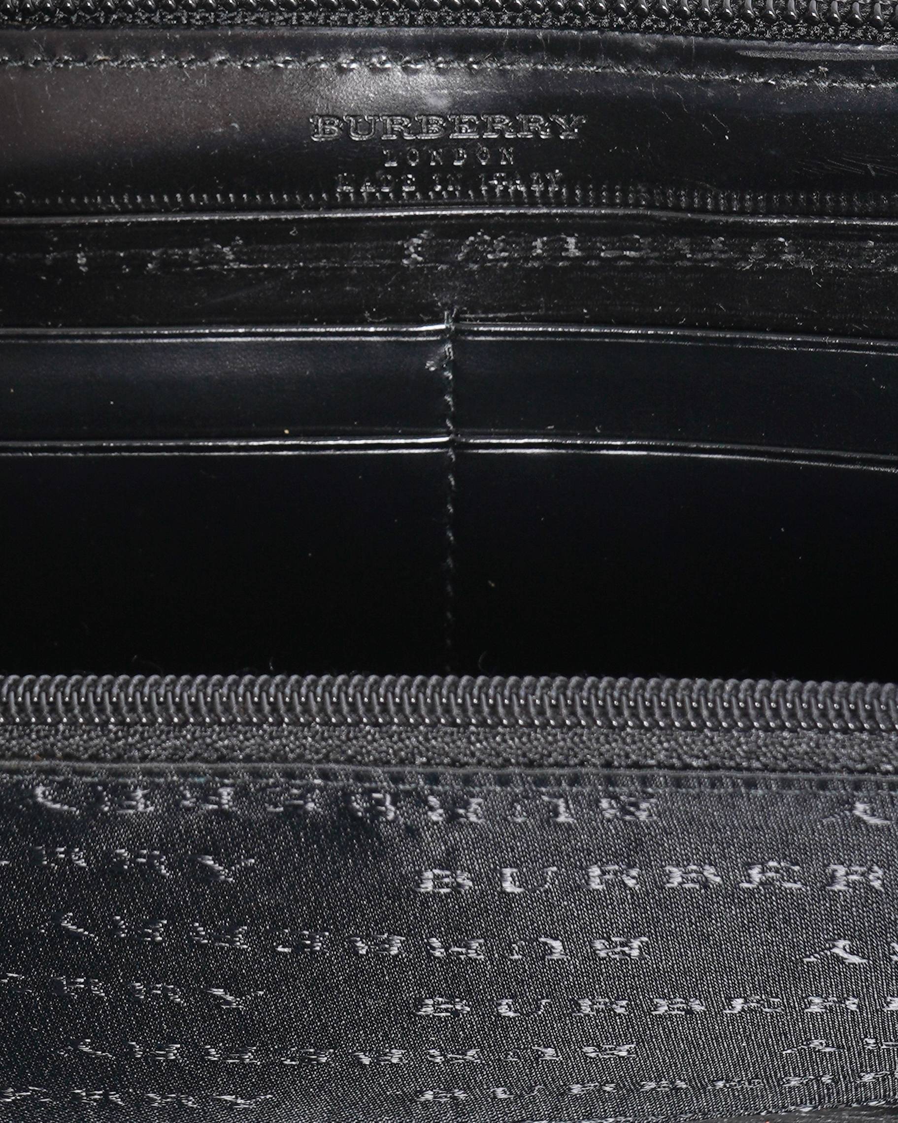 Burberry Classic Check Canvas Zip-Around Wallet