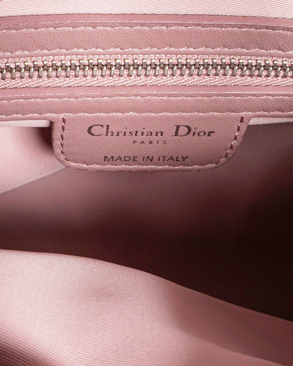 Dior Coral Pink Quilted Cannage Satin Charming Lock Satchel