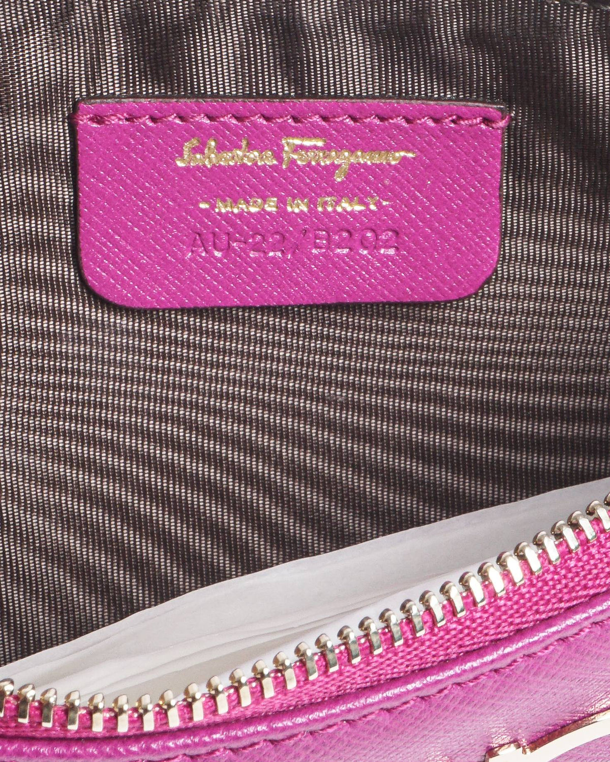 Salvatore Ferragamo Hot Pink Gancini Leather Wristlet Clutch