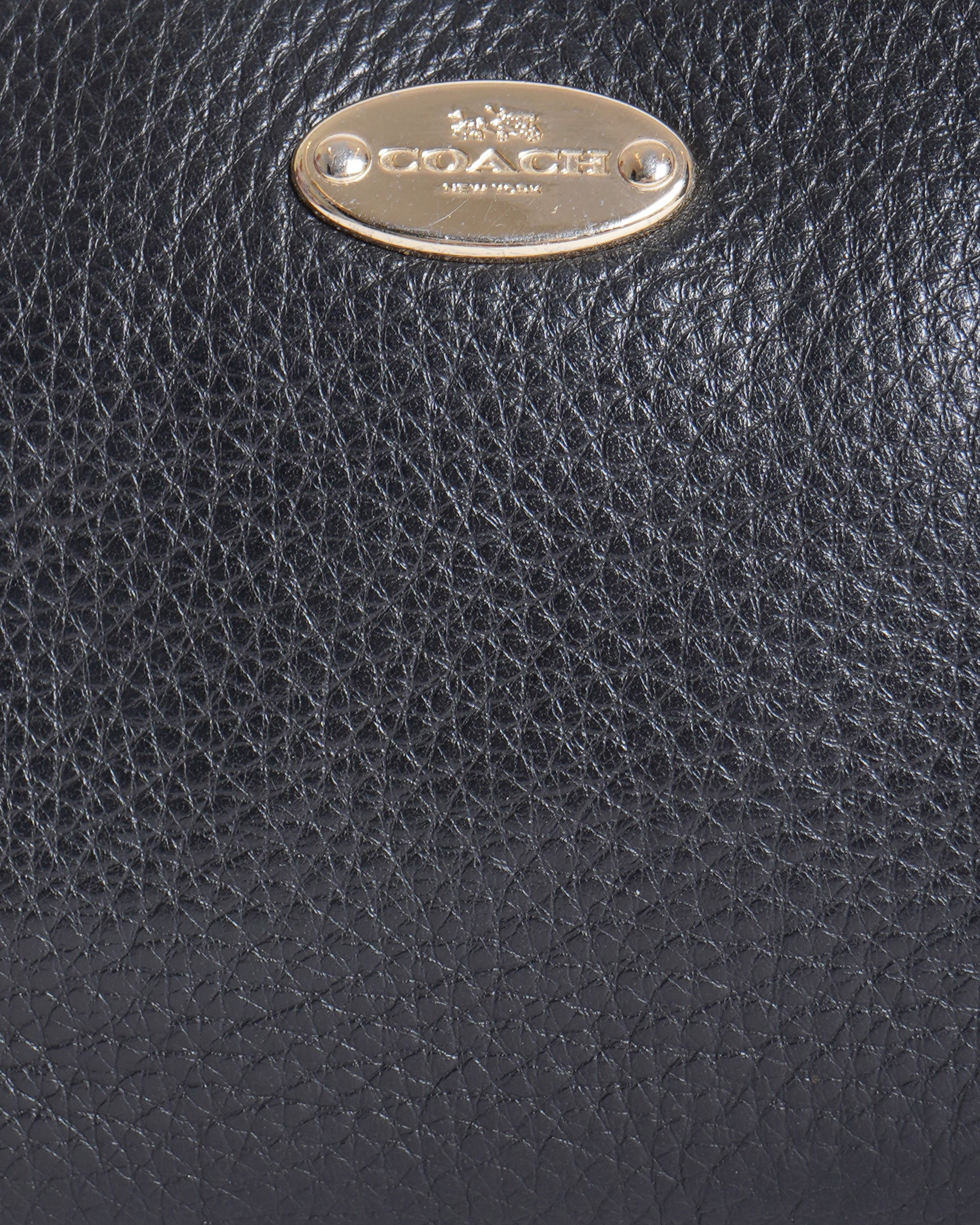 Coach black leather crossbody bag