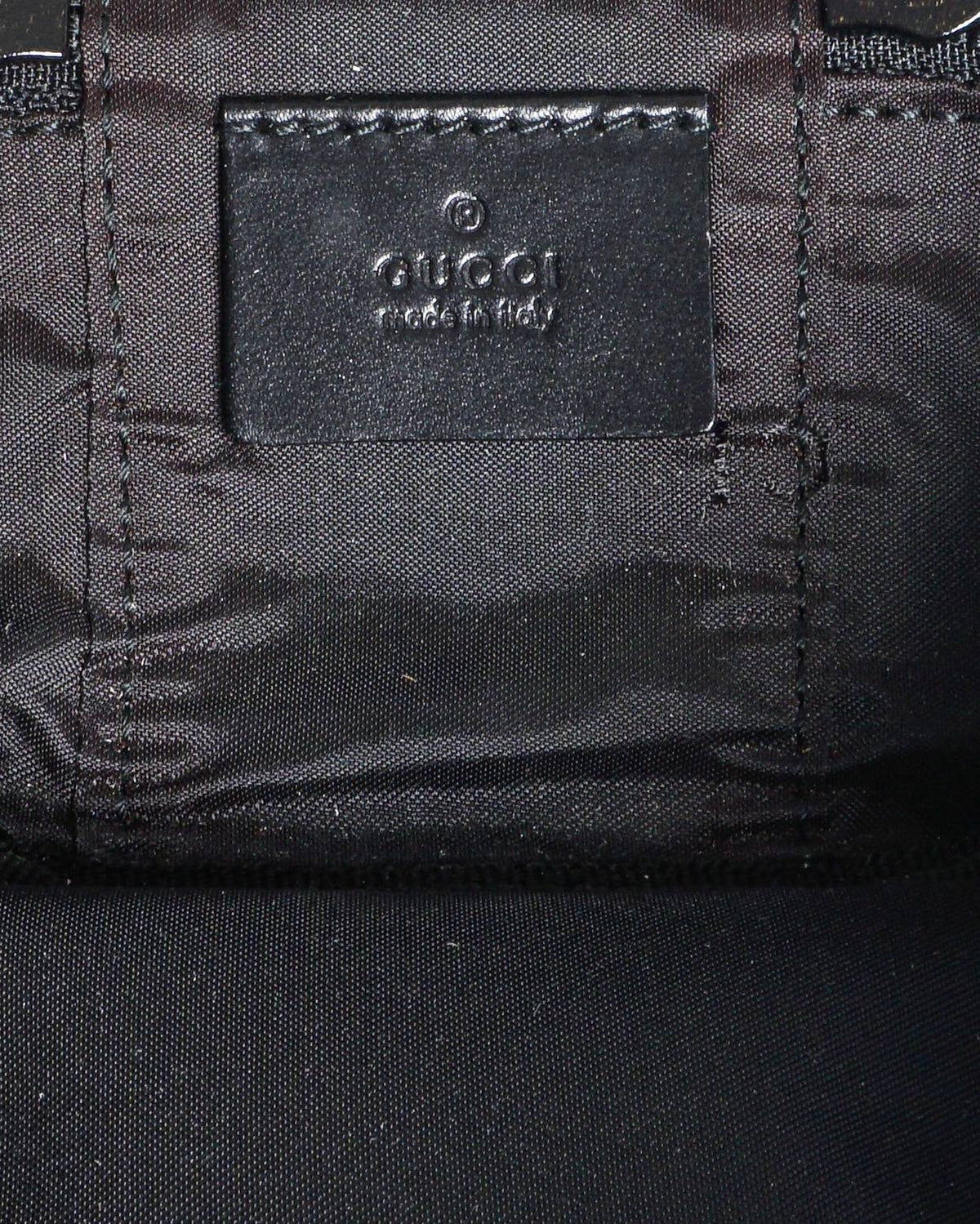 Gucci Black Nylon Mini Drawstring Bucket Handbag