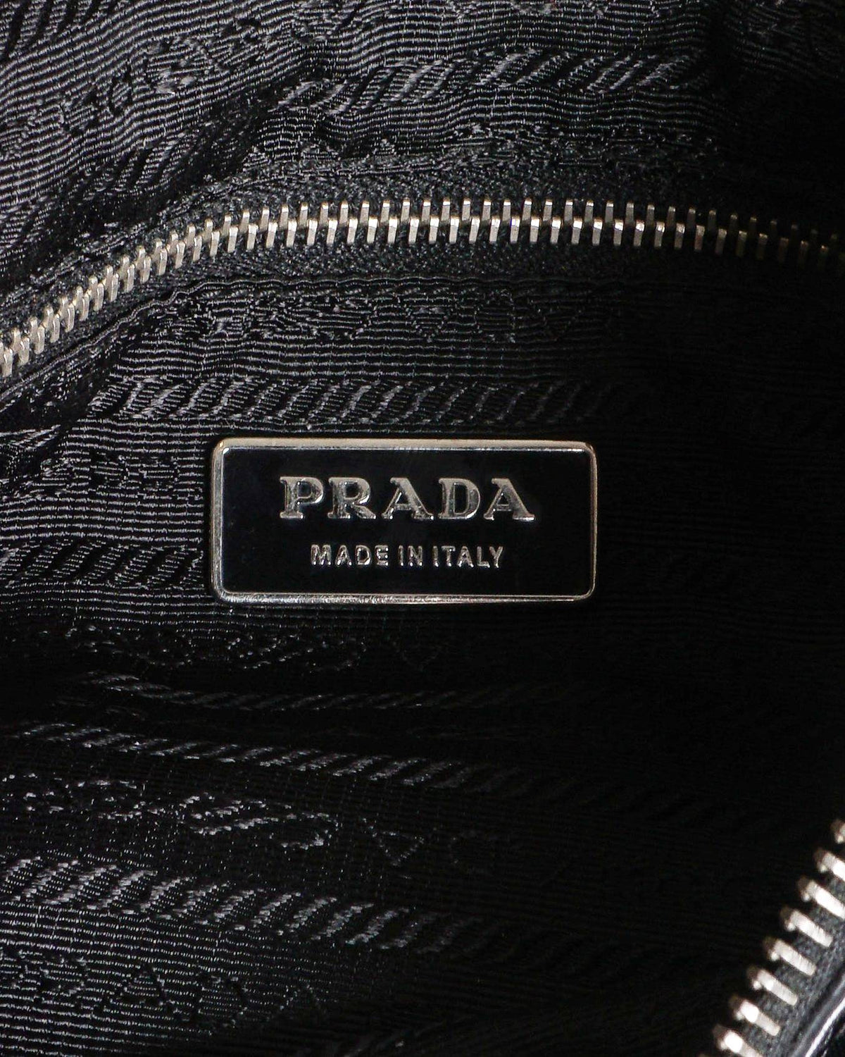 Prada Black Re-Nylon Enamel Triangle Logo Shoulder Bag