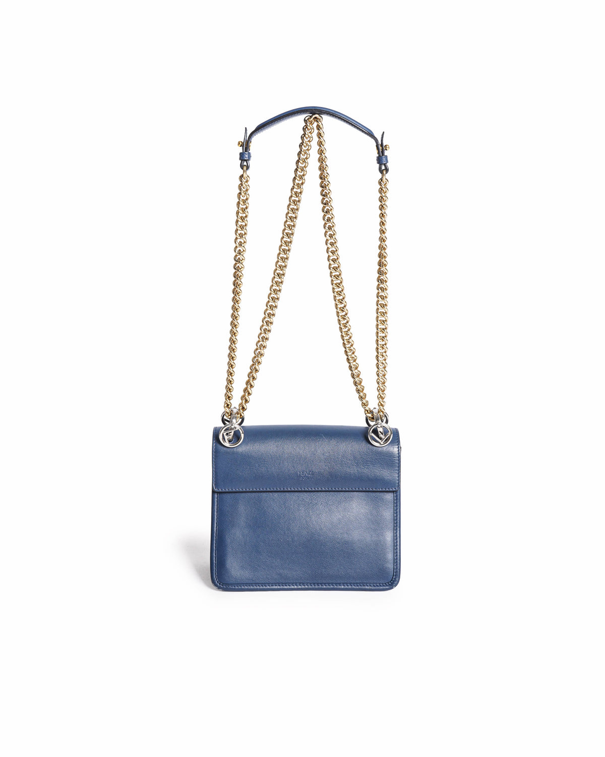 Fendi Blue leather Kan F crossbody bag