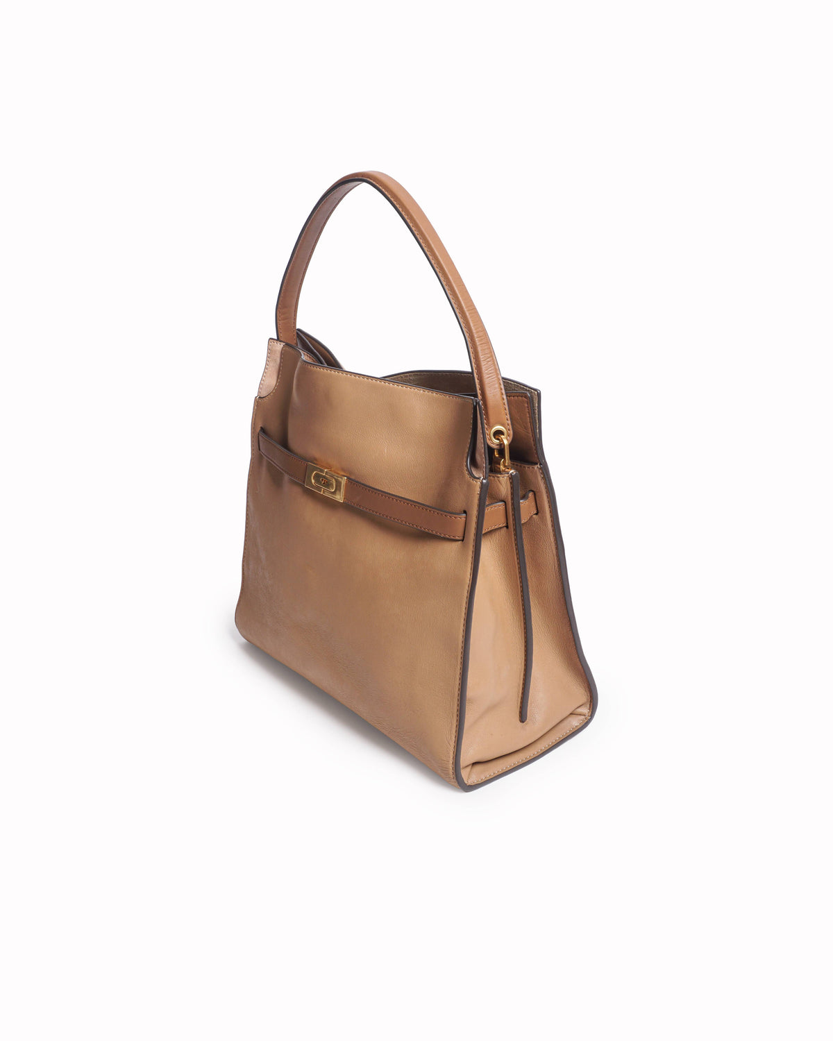 Tory Burch Lee Radziwill Tan Leather Double Bag