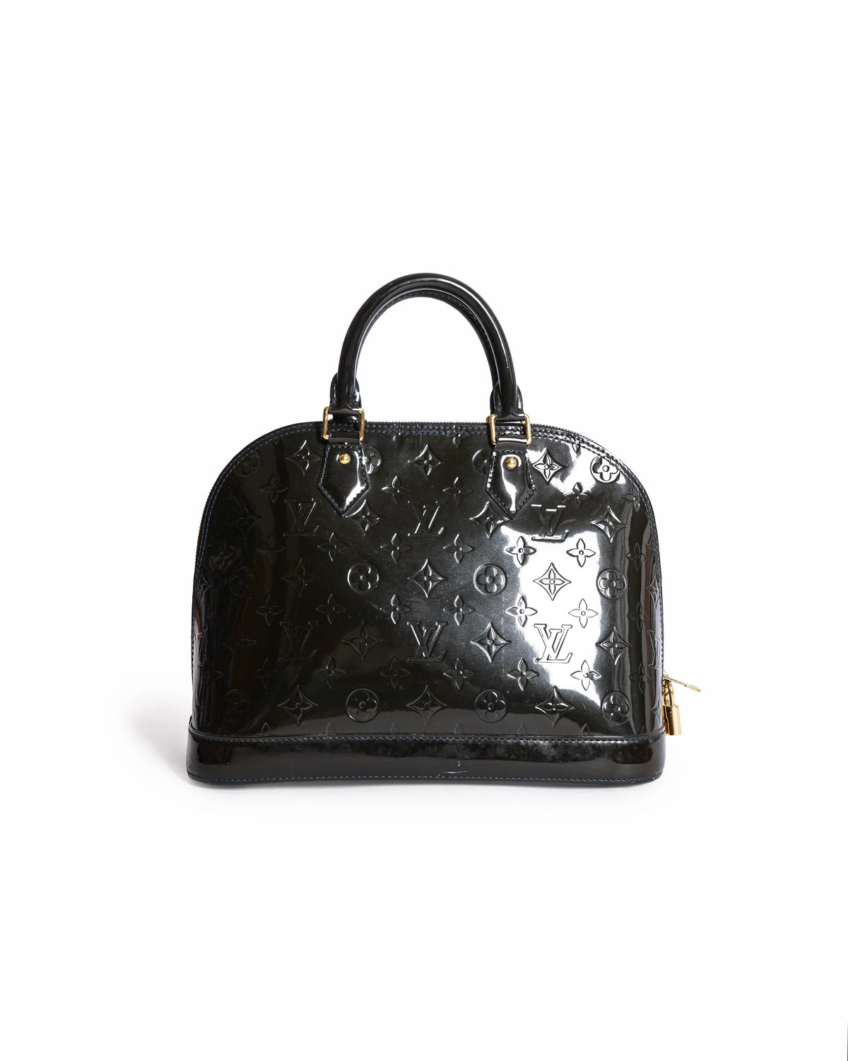 Louis Vuitton Alma PM Handbag Black Monogram Vernis