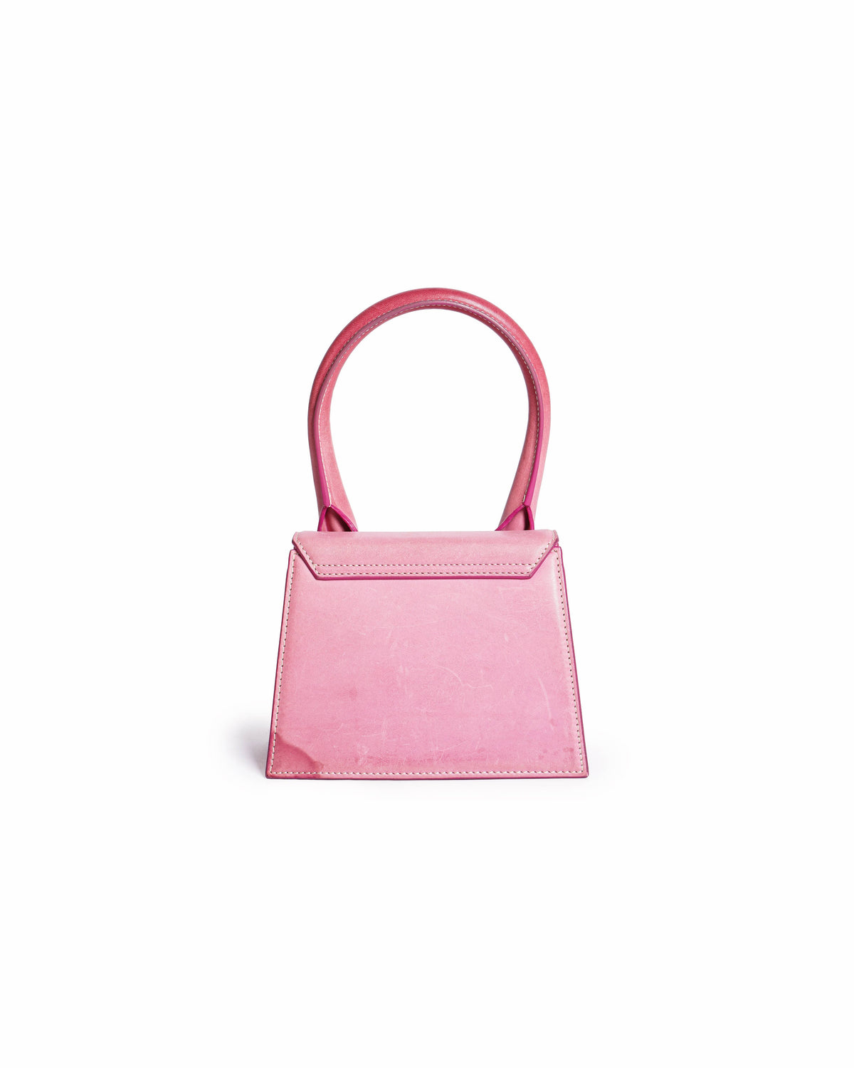Jacquemus Le Chiquito Noeud Medium Leather Top Handle Bag in Pink