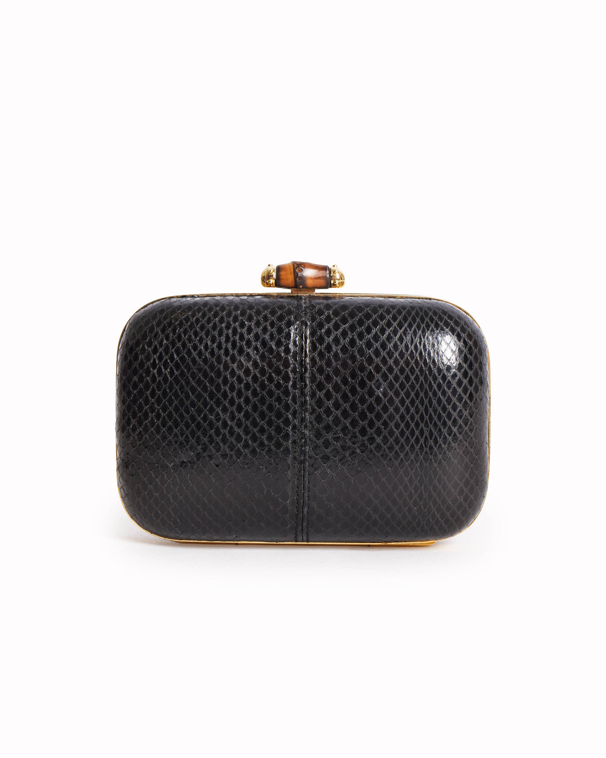 Gucci Snake Skin Bamboo Clutch