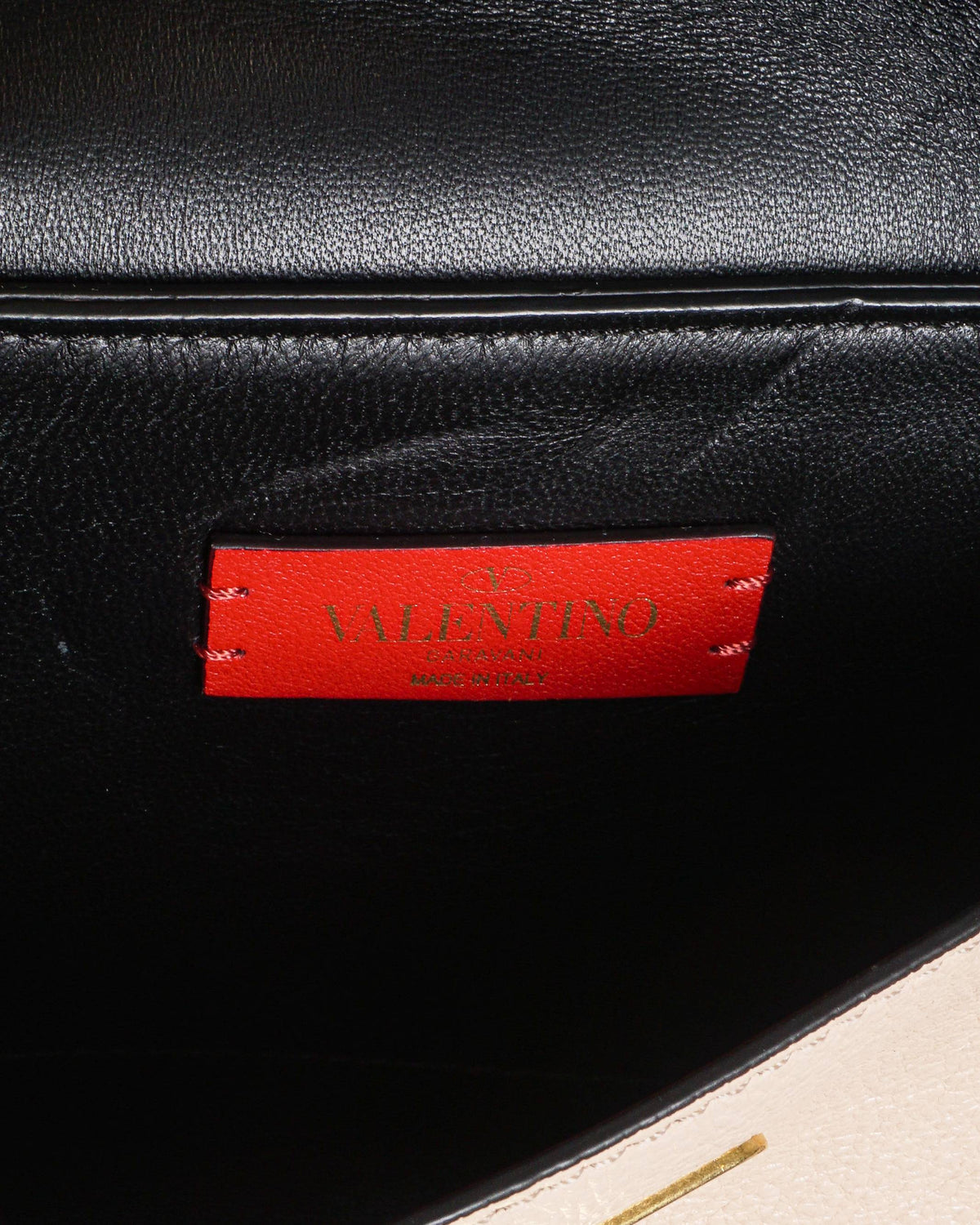 Valentino Tri Color Leather Small VRing Flap Shoulder Bag