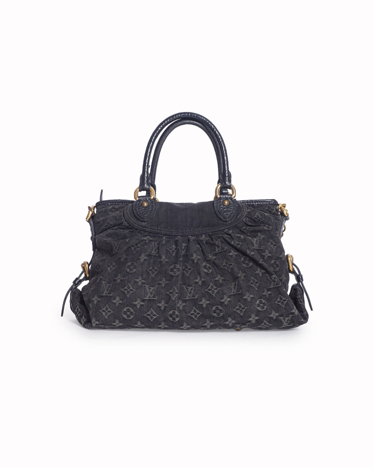 Louis Vuitton Black Monogram Denim Neo Cabby MM Bag