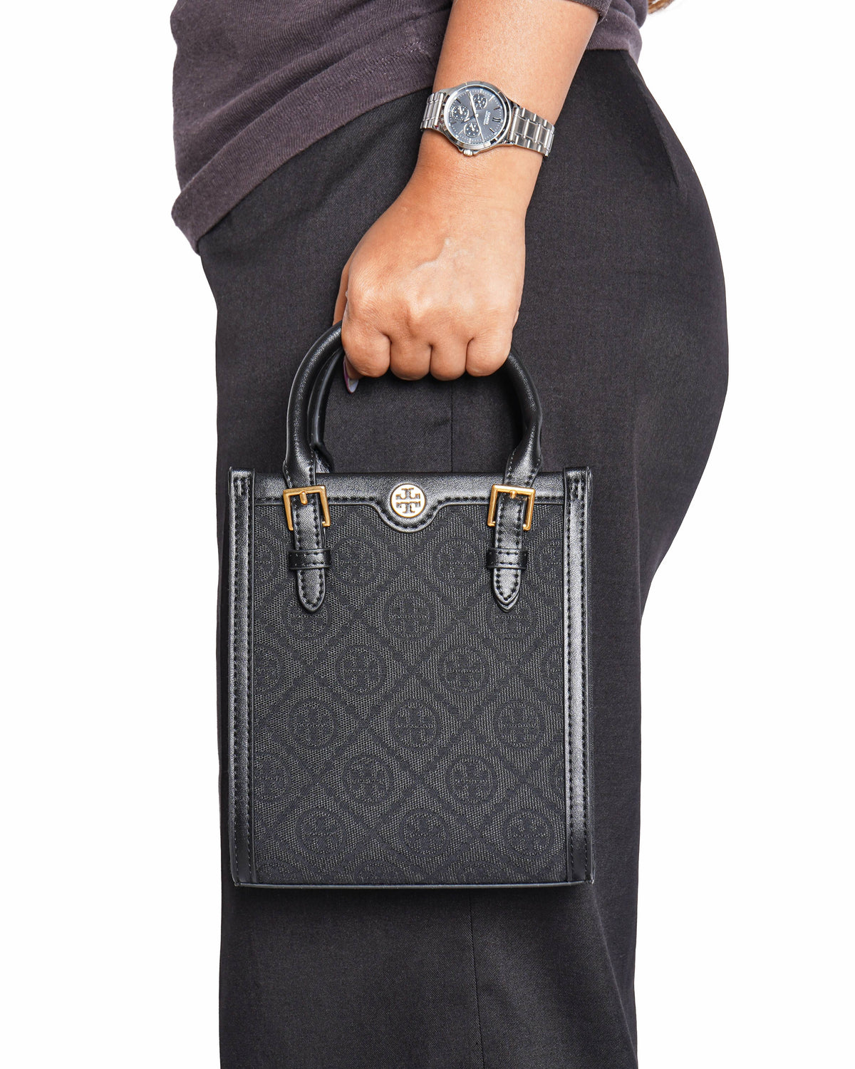 Tory Burch T Monogram Mini North/South Tote Bag