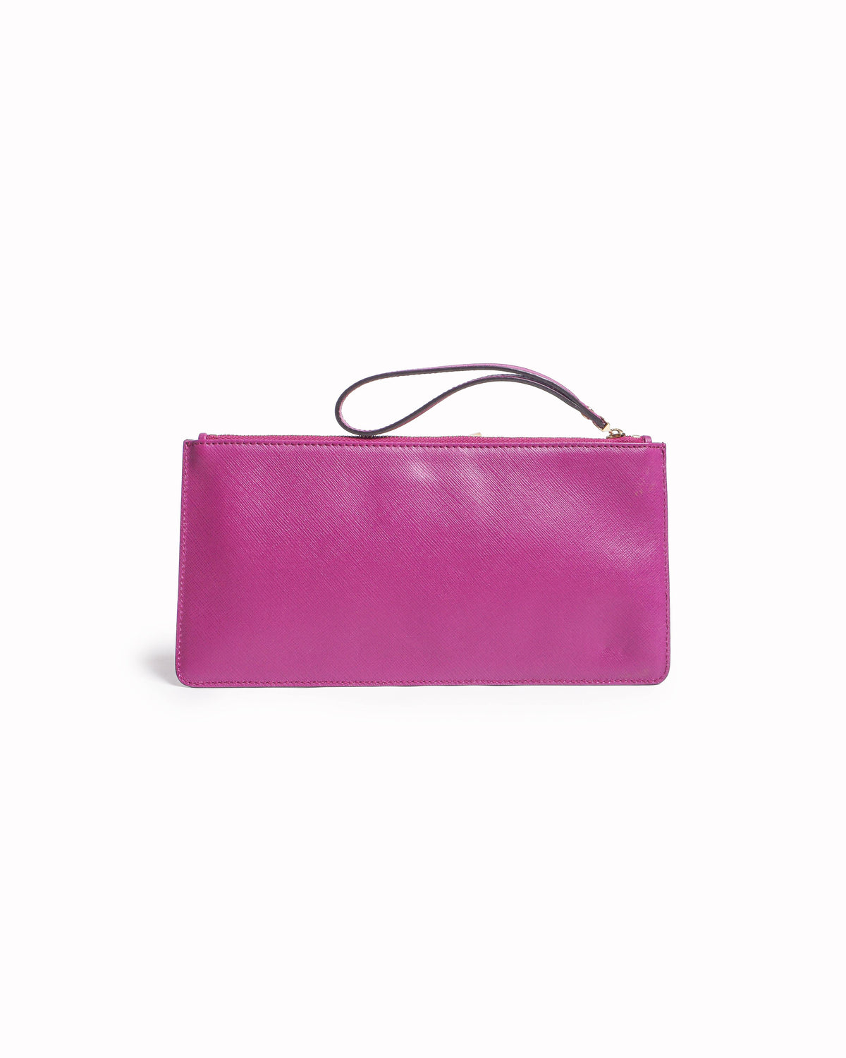 Salvatore Ferragamo Hot Pink Gancini Leather Wristlet Clutch