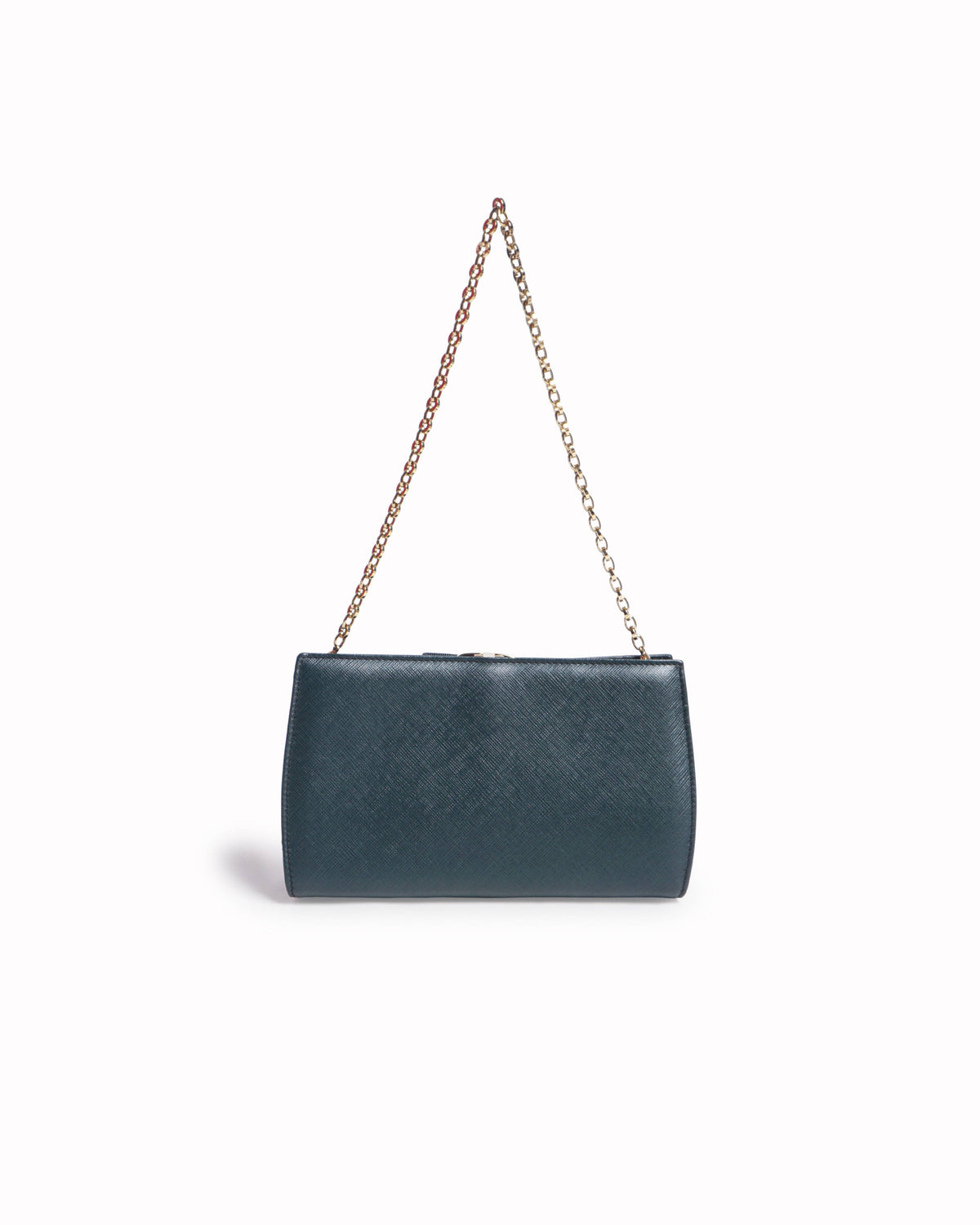 Salvatore Ferragamo Dark Green Saffiano Vara Bow Chain Bag