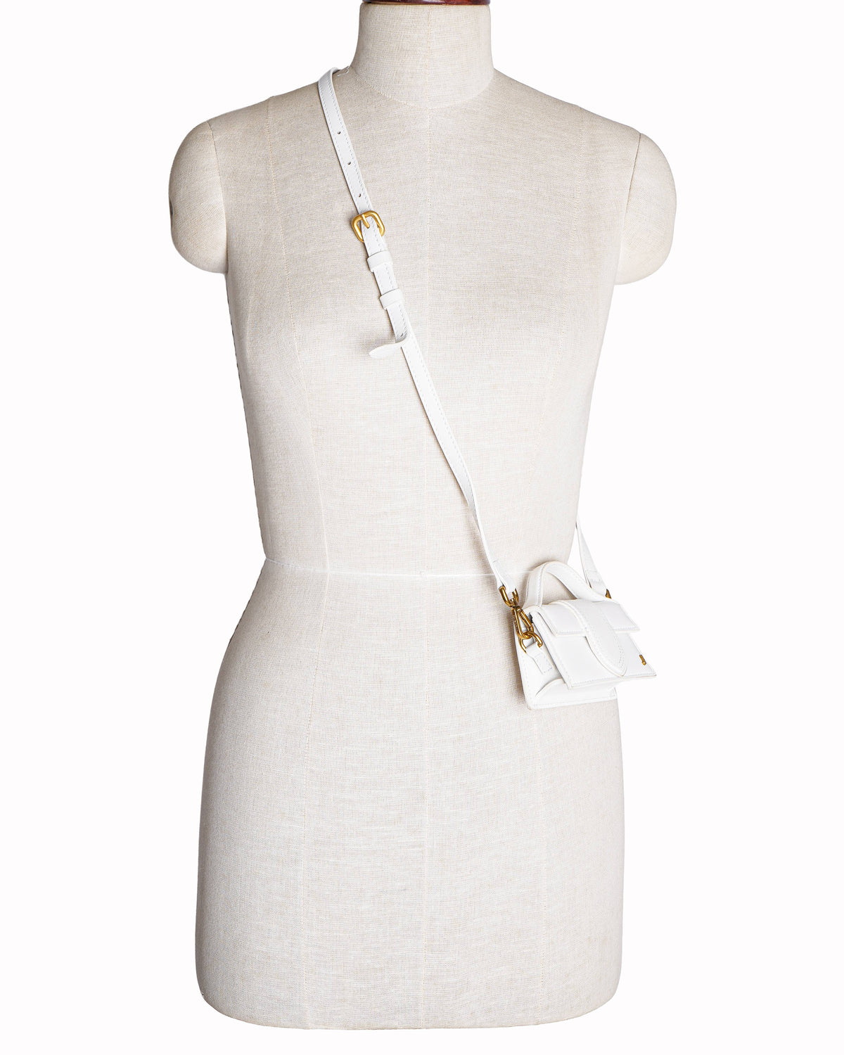 Jacquemus le petit bambino mini white crossbody bag