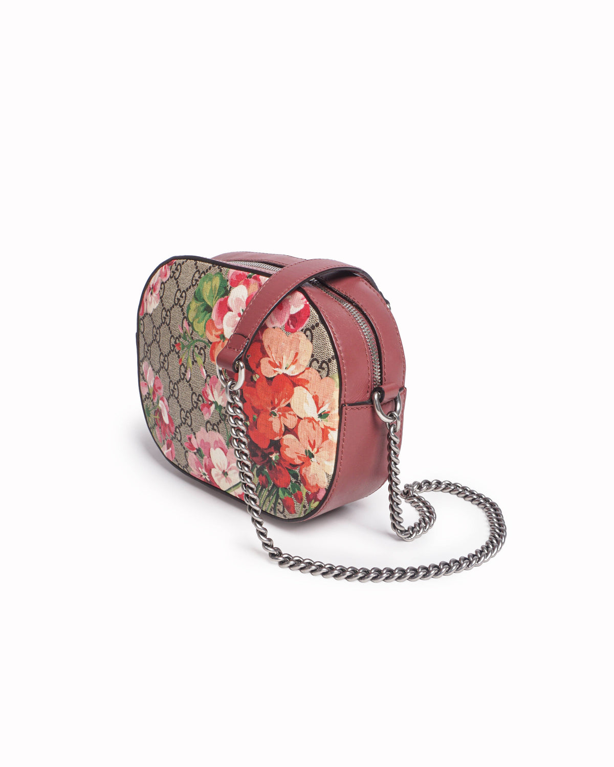 Gucci GG Supreme Blooms Floral Chain Crossbody Bag
