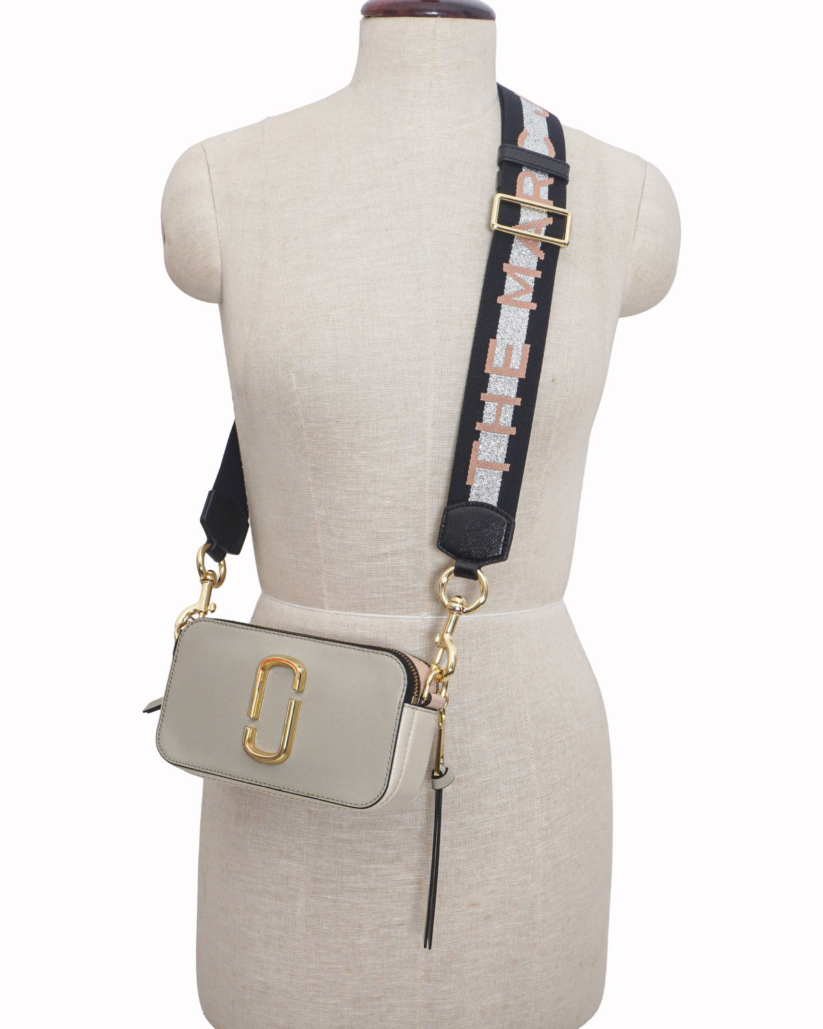 Marc Jacobs Beige Saffiano Leather The Snapshot Bag