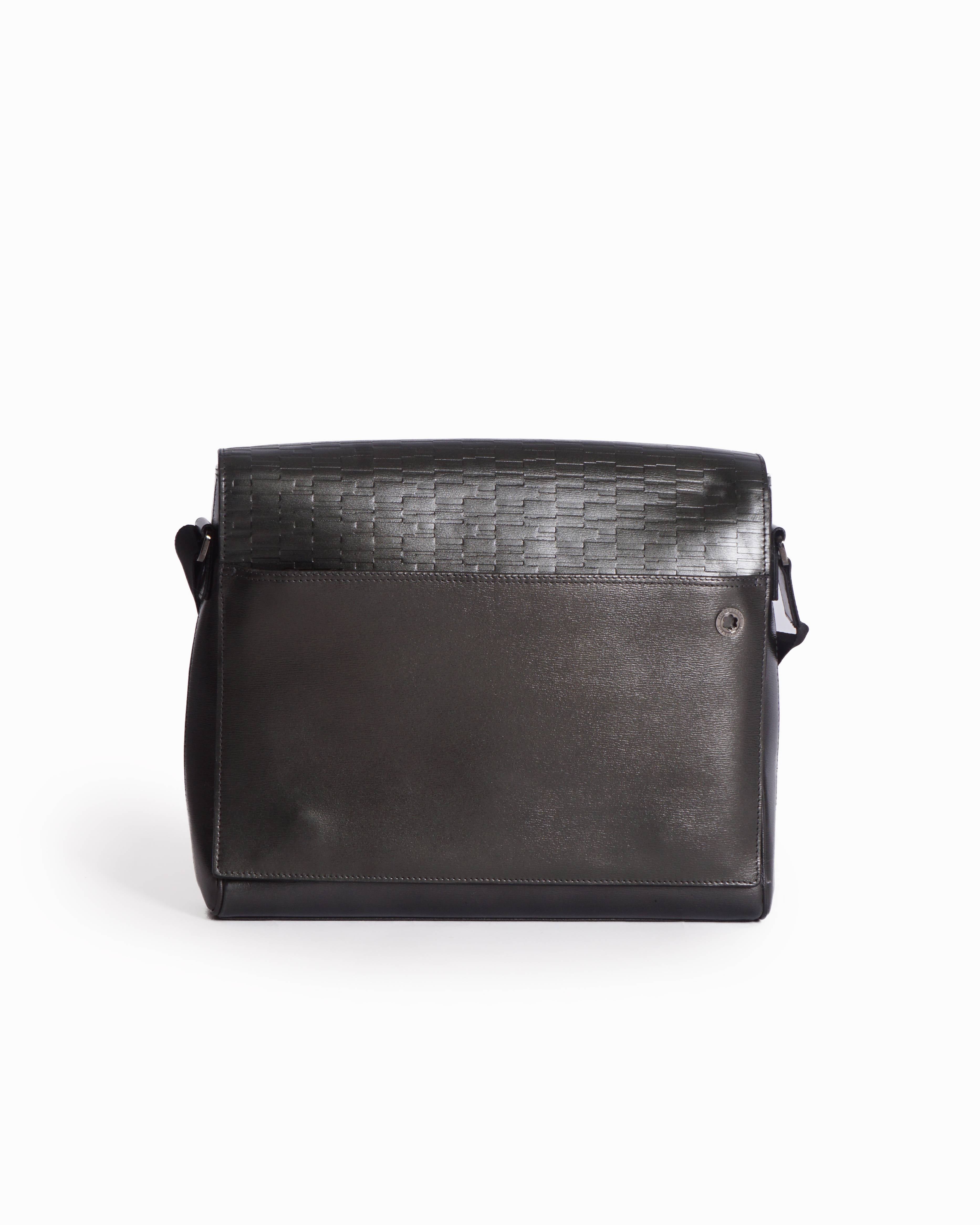 Montblanc Extreme Grained and Smooth Leather Flap Messenger Bag