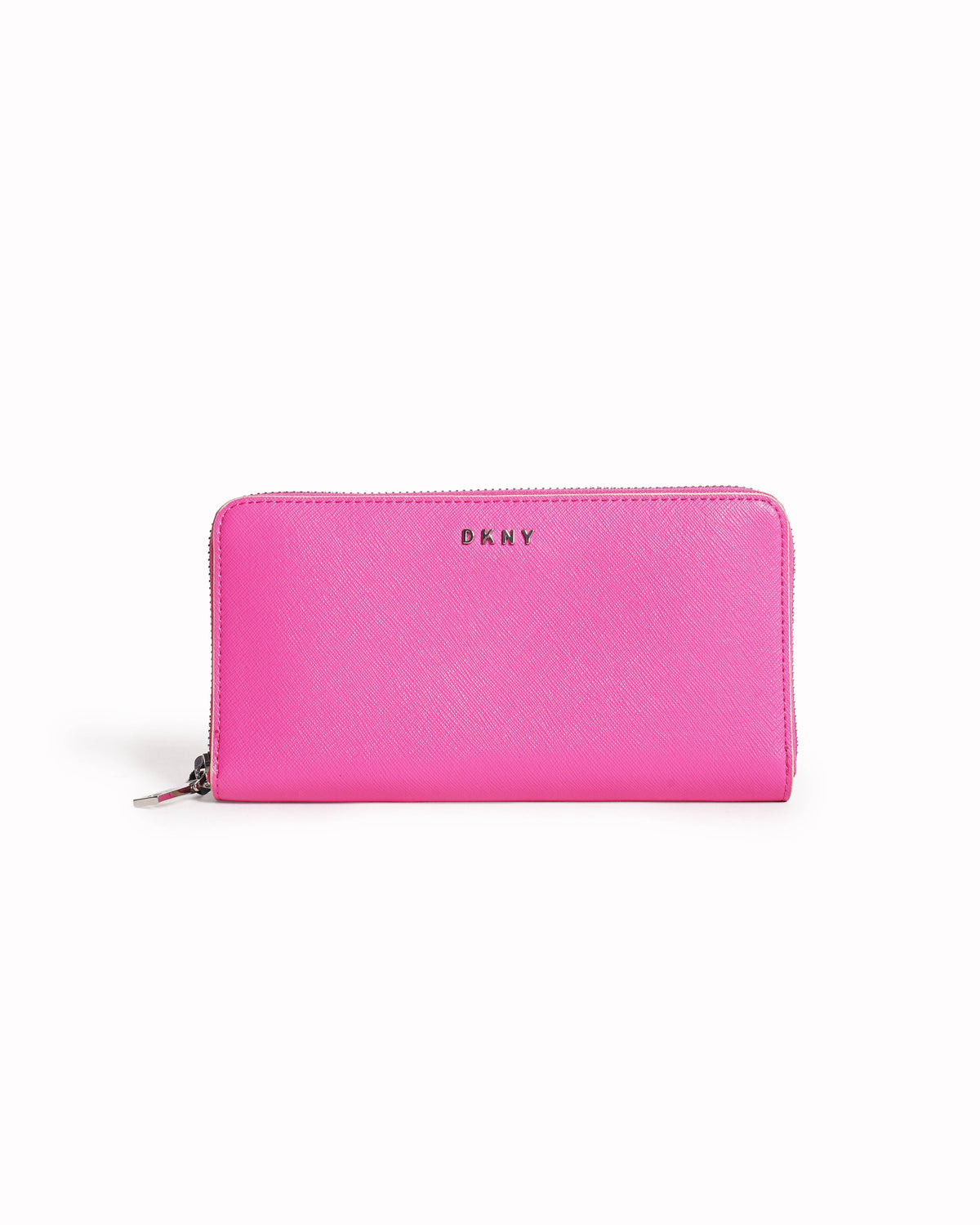 New DKNY Zip Around Wallet In Hot Pink
