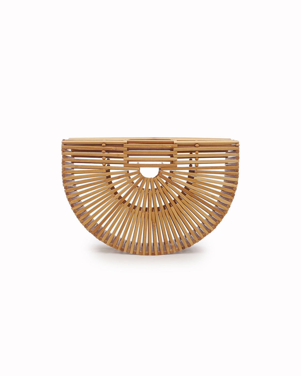 Cult Gaia Natural Bamboo Ark Top Handle Bag